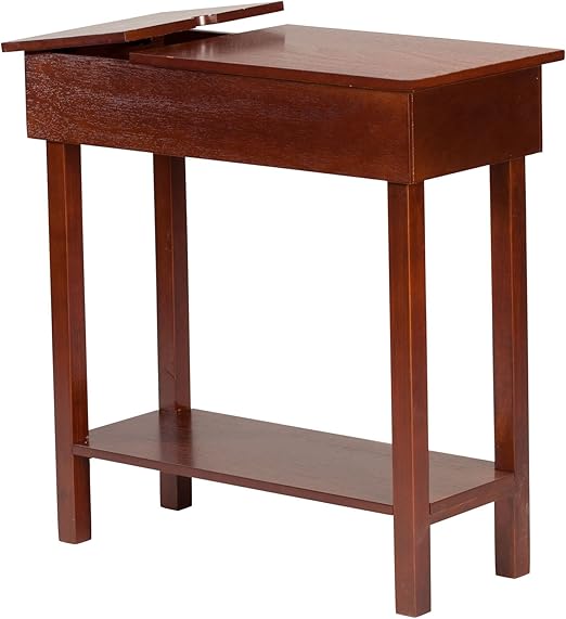 OakRidge Chairside Table with USB Power Strip, 11in. Wide