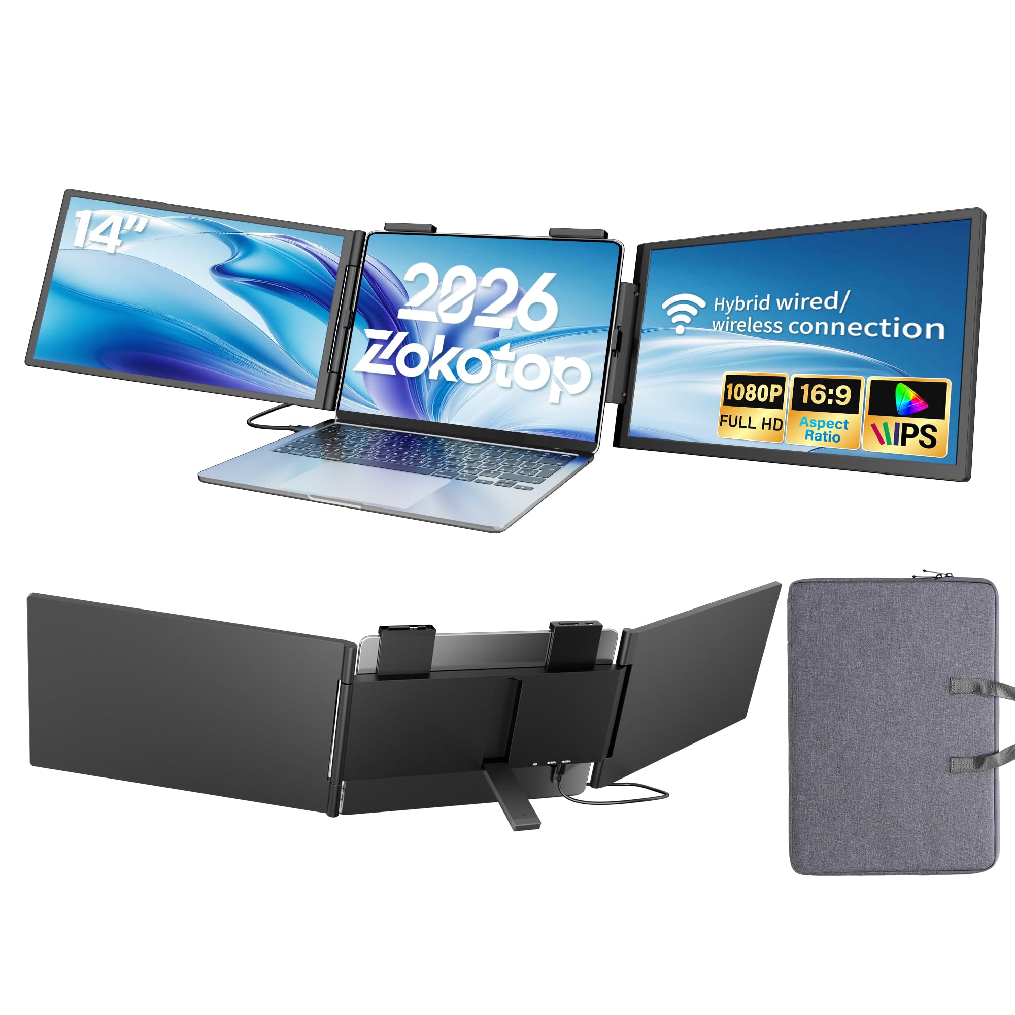 Amazon.com: ZokoTop One Cable No Driver Laptop Screen Extender, 14