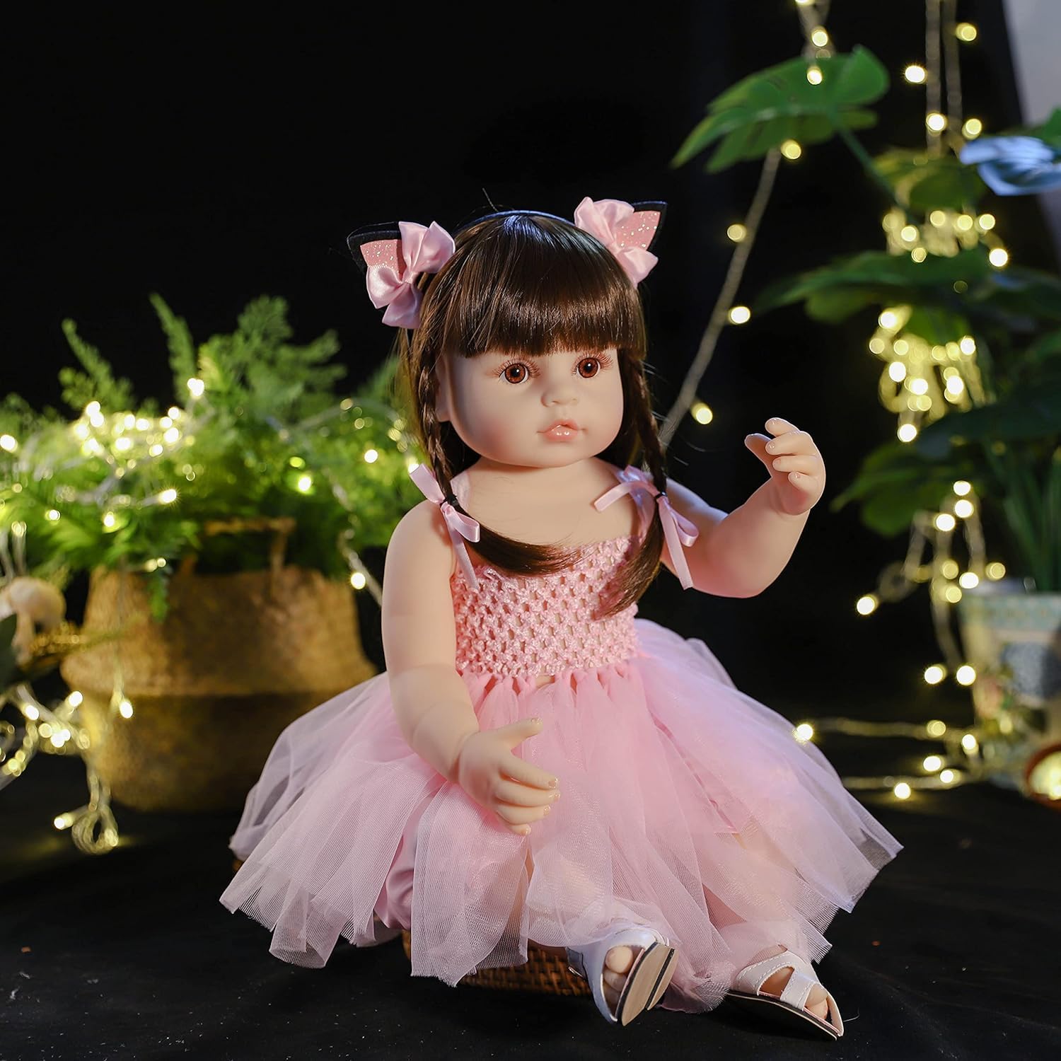 ZIYIUI Realistyczna Lalka Reborn Baby 22 cali 55 cm Baby Reborn Girl Silikon Pełne Ciało Poupon Odrodzony Prawdziwy Noworodek Dziecko Prezent Świąteczny Zabawka