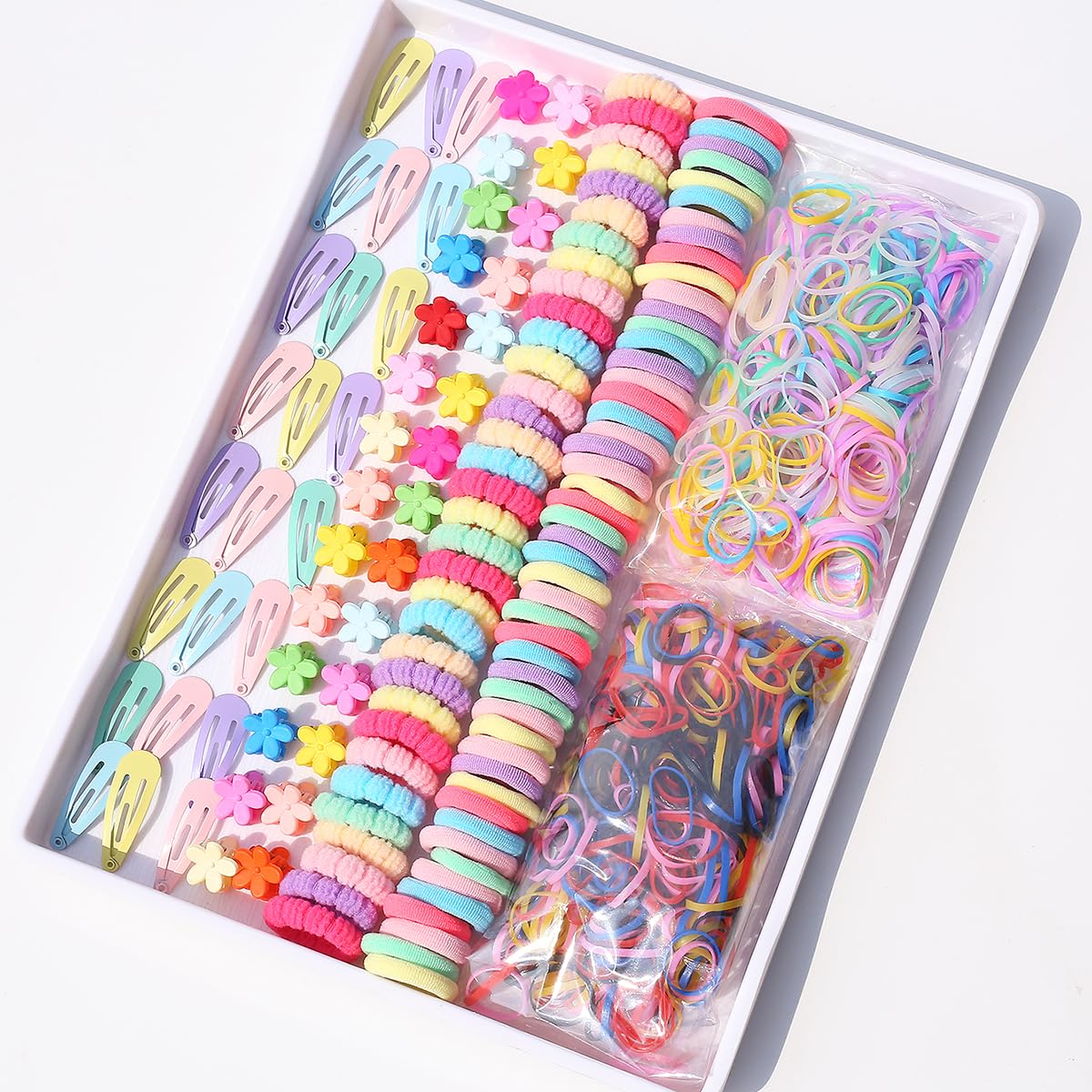 2160 piezas de pinzas para el pelo de bebé y horquillas para niñas - accesorios para el cabello para niños pequeños con flores, arco iris, dulces y frutas