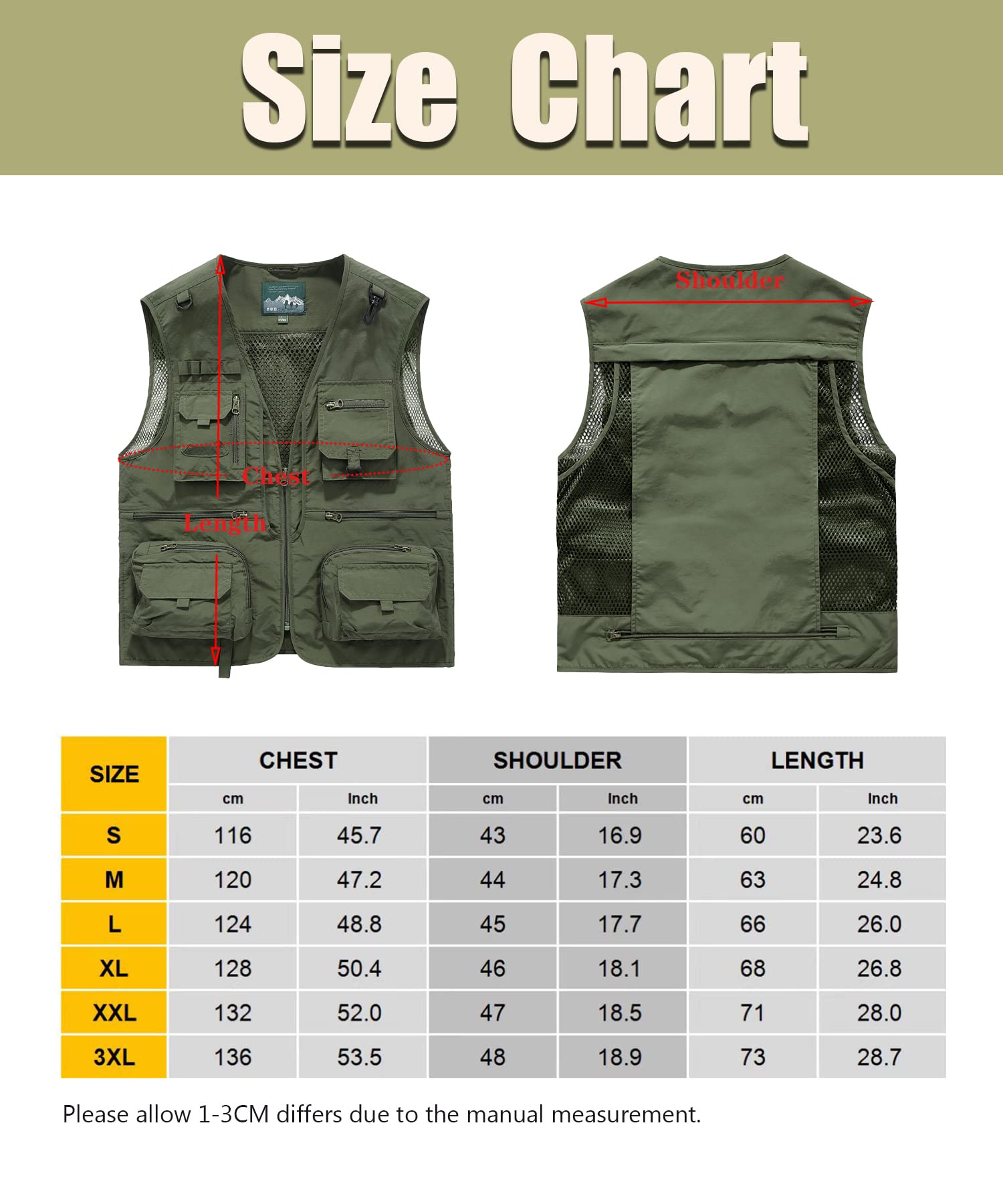 Chaleco de pesca con múltiples bolsillos para hombre Aire Libre Viajes Deportes Chalecos Casual Respirable chaqueta de secado rápido sin mangas Chaleco de Camping Senderismo