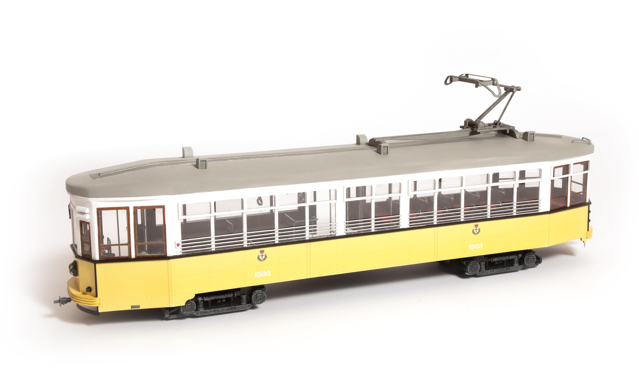 Occre Tram Milano 1503,kit da montare in legno e metallo, Scala 1:24, 591x212x116 mm