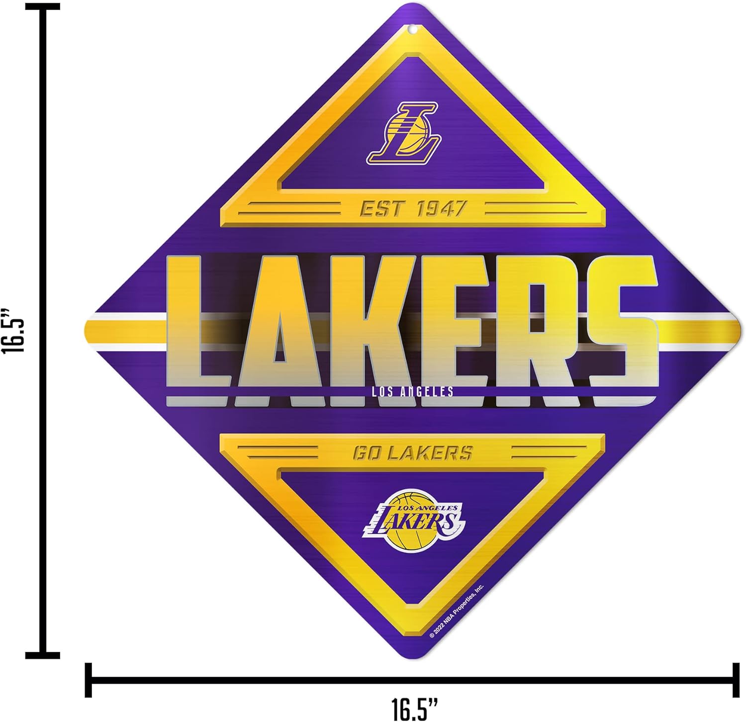 Rico Industries NBA Basketball Metal Sign 16.5" x 16.5" Home Décor - Bedroom - Office - Man Cave