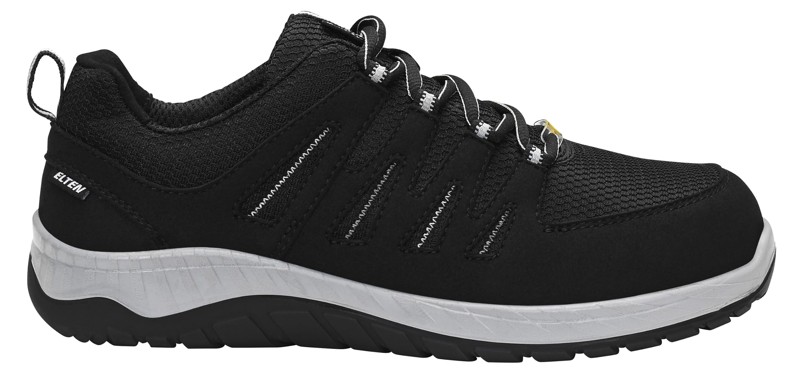 ELTEN Maddox W Black-Grey Low ESD S3S | Sicherheitsschuhe für Damen & Herren, Stahlkappe, leicht, atmungsaktiv