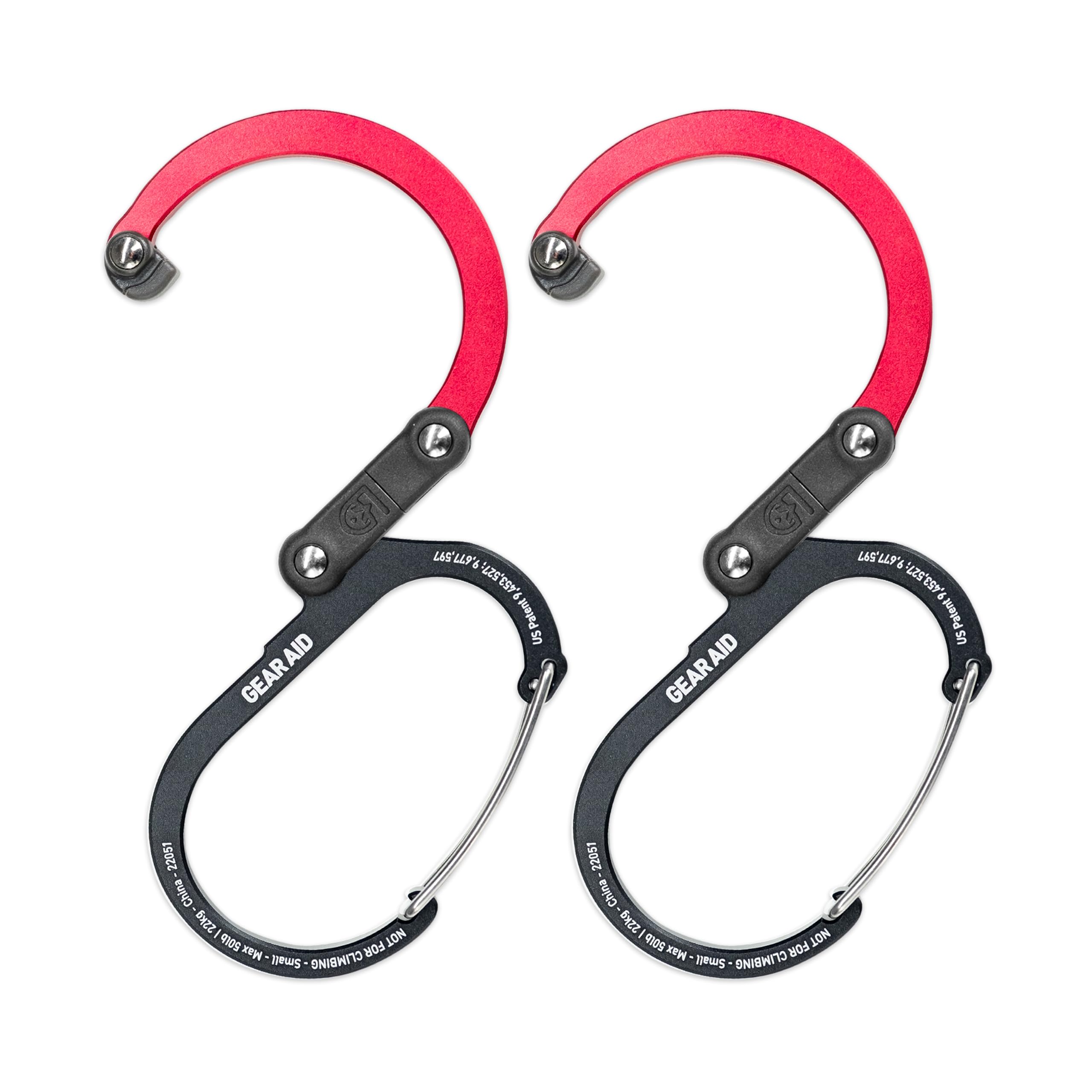 GEAR AID HEROCLIP (Small) Carabiner Gear Clip and Hook, for Hanging Bags, Purses, Lanterns, Strollers, Tools, Helmets, Water Bottles, and More