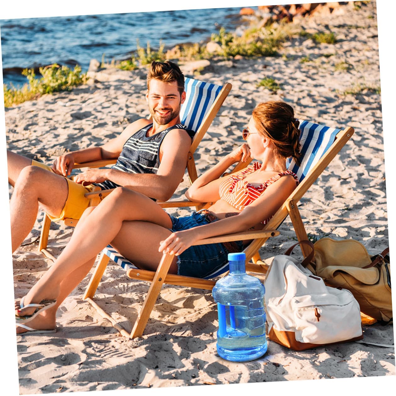 Großer Wasserbehälter aus Dickem Pet mit Tragegriff Langlebiger Camping Wasserkanister für Outdoor Wandern Picknick Leicht und Platzsparend für Zuhause und Unterwegs