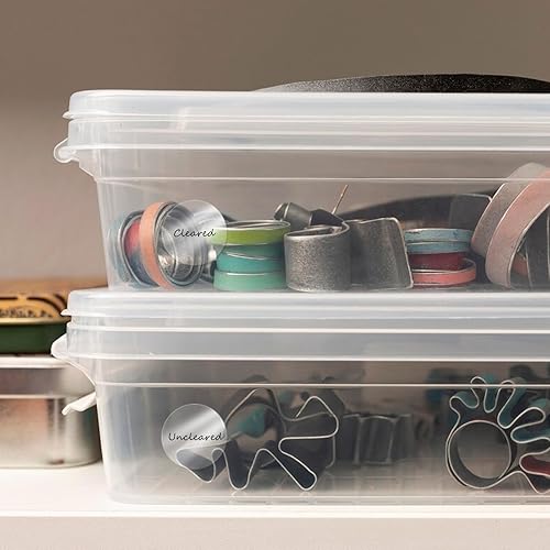 Miniatura 5 de YIKIADA Calcomanías de vinilo transparentes de 1 pulgada, autoadhesivas, redondas, transparentes, impermeables, para paquetes de sobres de sellos,