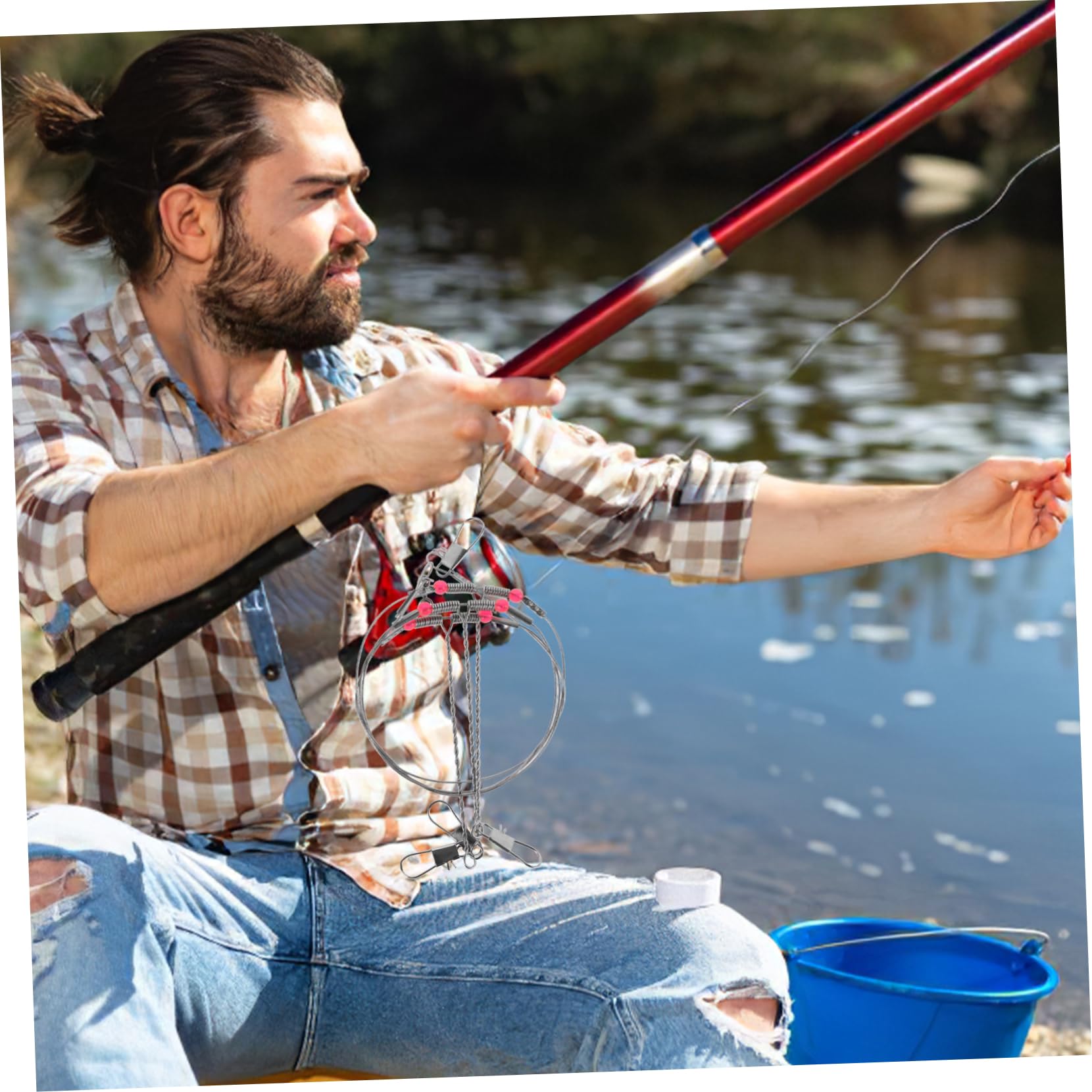 BESPORTBLE Fishing Wire Leader Rigs Stainless Steel Balance Bracket Sea Fishing Bait Rigs