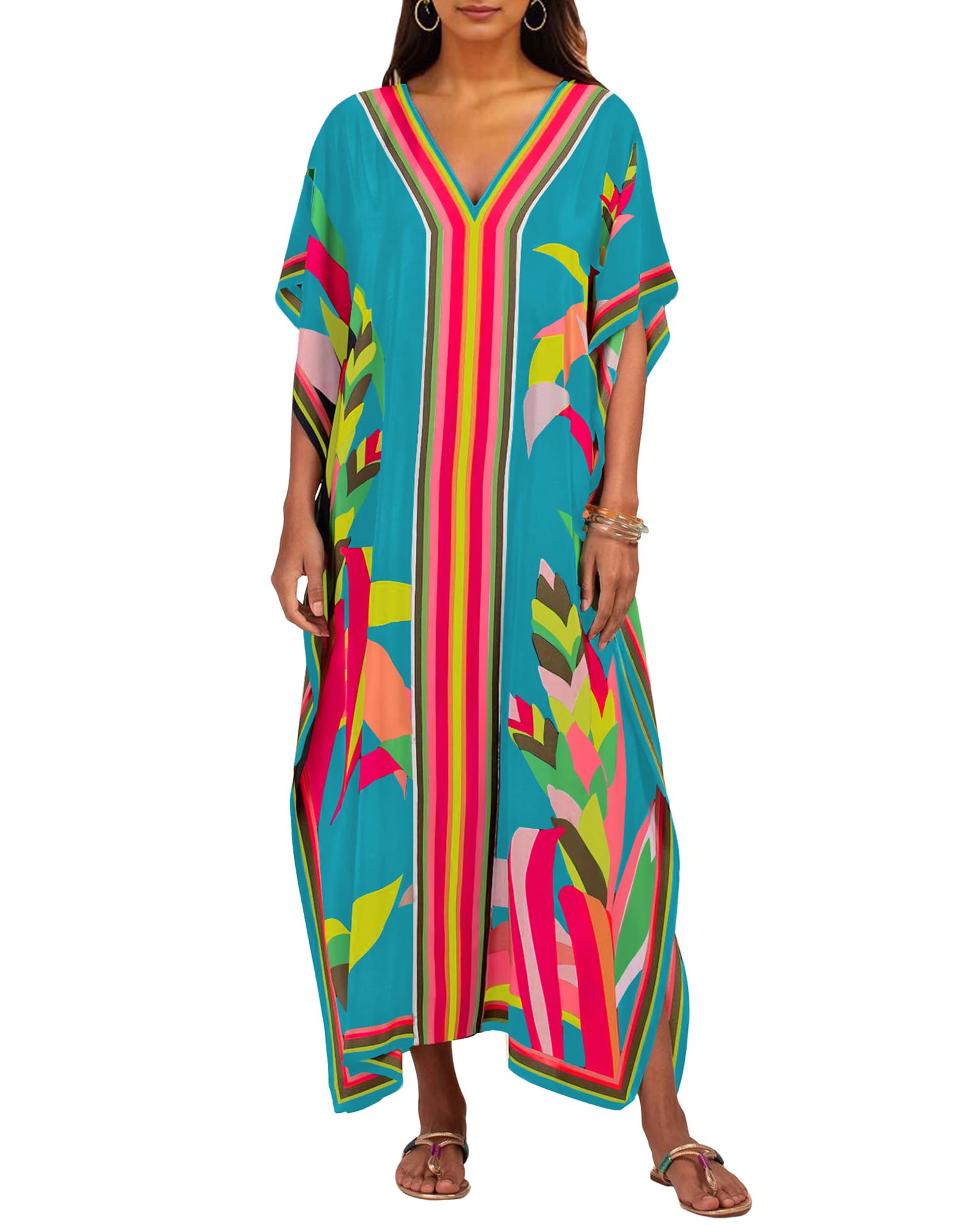 Kaftan Dresses for Women Swimsuit Cover Up Plus Size Caftan Loungewear Beach Coverup