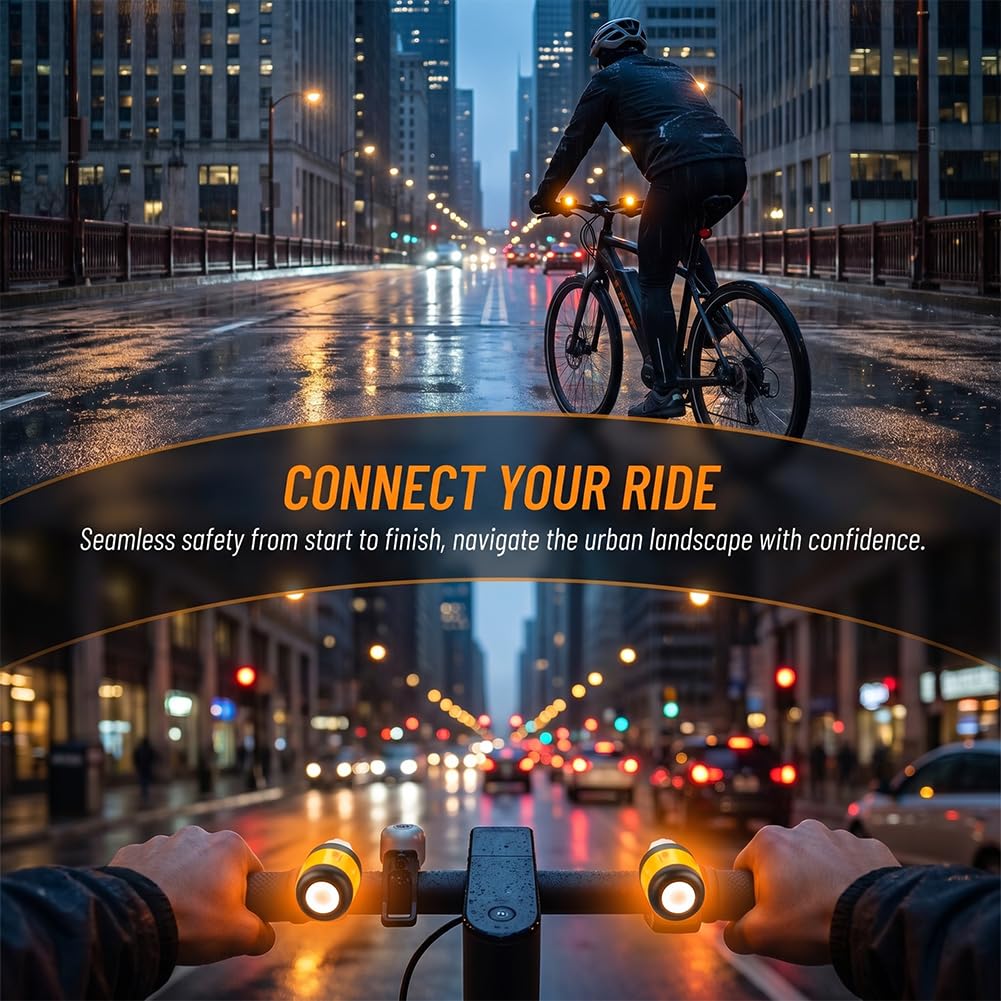 e Scooter Blinker nachrüsten Set, Blinker e Scooter, blinkers e Scooters nachrüsten, LED Handlebar Light Waterproof Electric Scooters Handlebar Plugs for Xiaomi Turn and Segway Ninebot