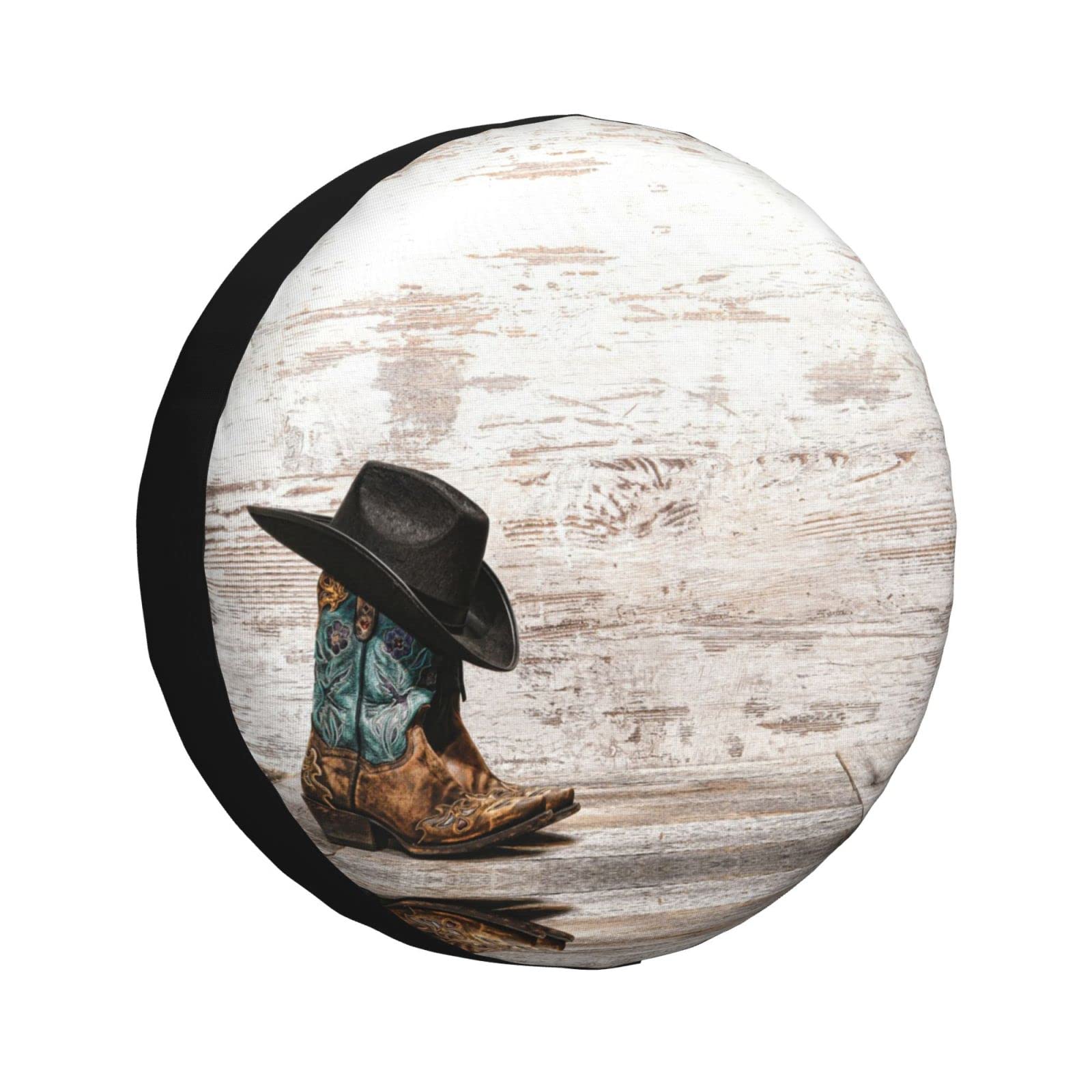 Cowgirl Boots Hat In Farms Universal Spare Tire Cover - Car Tire Cover