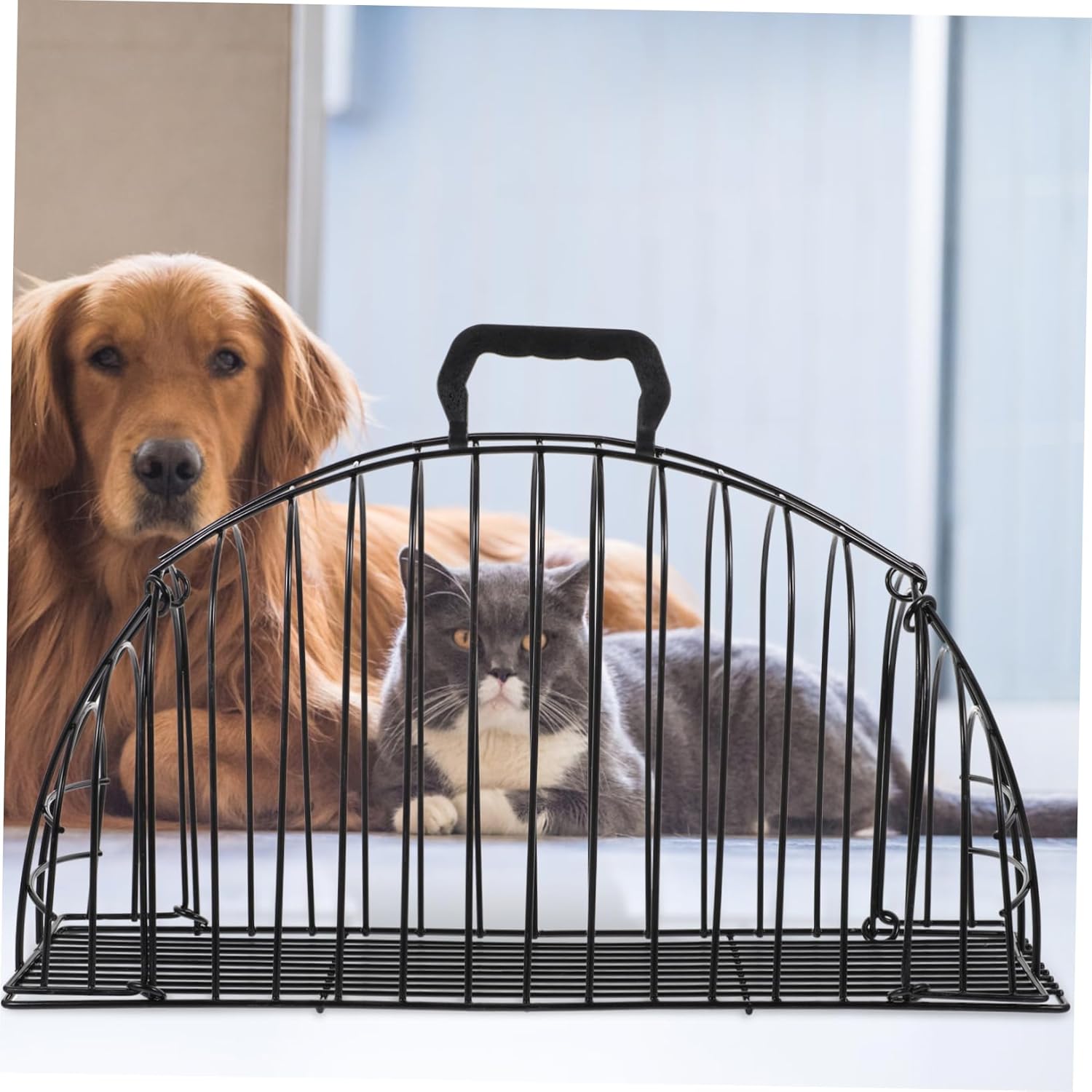 Scratch-Resistant Cat Grooming Cage Breathable Shower Cage for Cats and for Bathing Nail Trimming and Pet