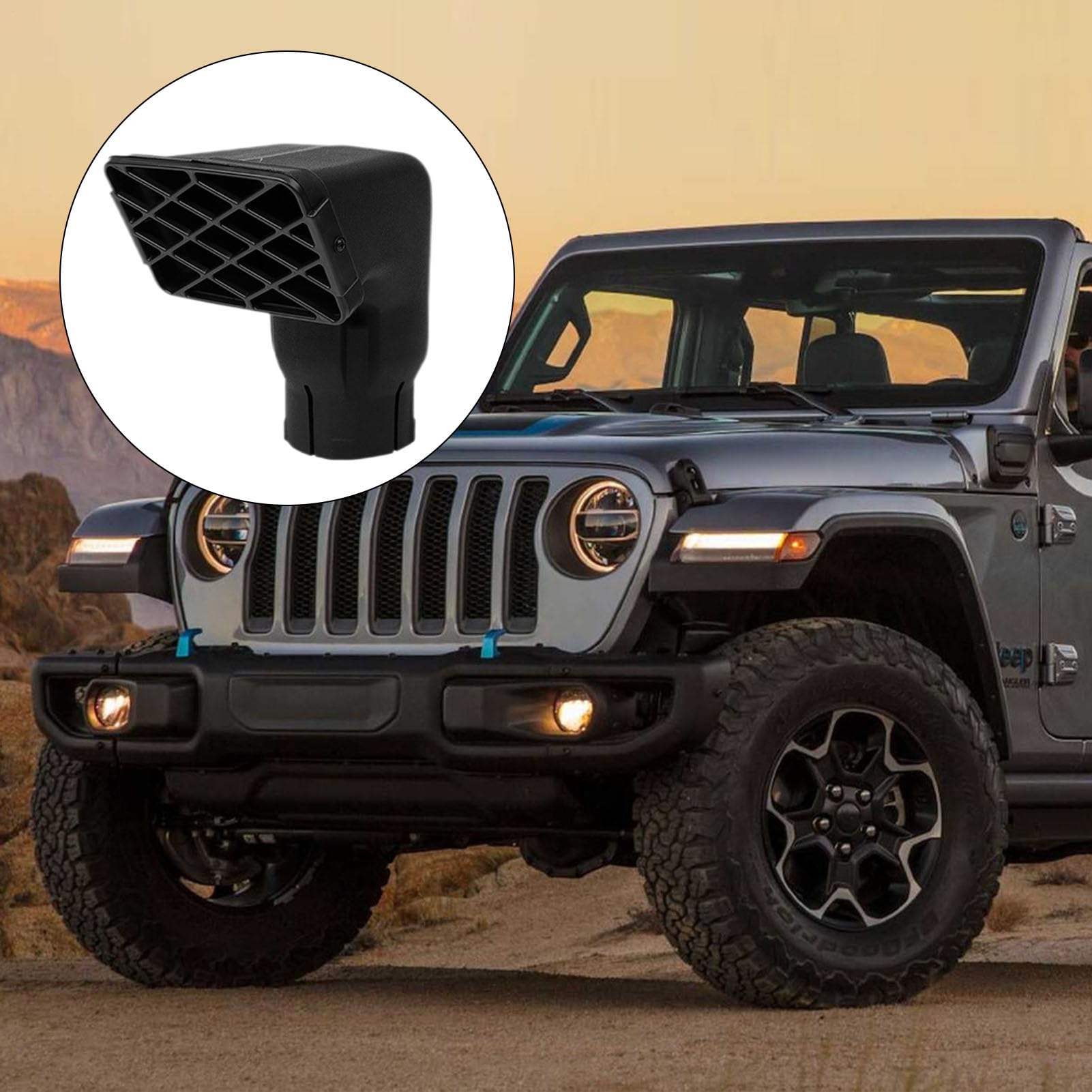 Car Snorkel Start Replacement, Lightweight Resistant Air Intake Top, Off Road Tube Head for 4x4 and Vehicles Whether Upgrading or Replacing an Existing Part