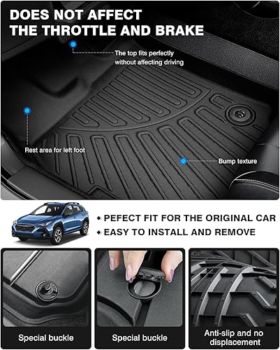 Vista 216 de Powerty Alfombras resistentes para BMW X3 2018 a 2024 y BMW X4 2019 a 2024, a medida para accesorios de X3 y X4, de elastómero termoplástico 3D