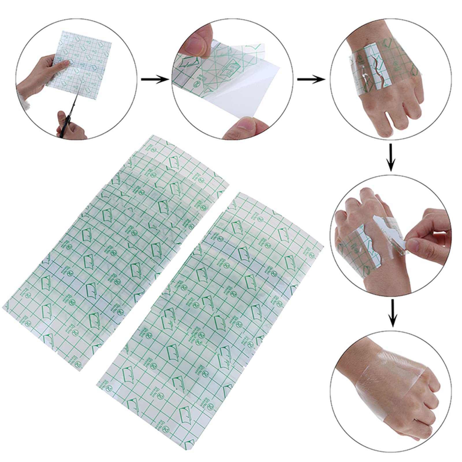 Protettore Per Doccia Per Dialisi Peritoneale, Accessorio Per La Pelle Di Fissaggio Con Pellicola Trasparente, Cerotto Per Dialisi Peritoneale Impermeabile Per Porta Di Dialisi,100pcs