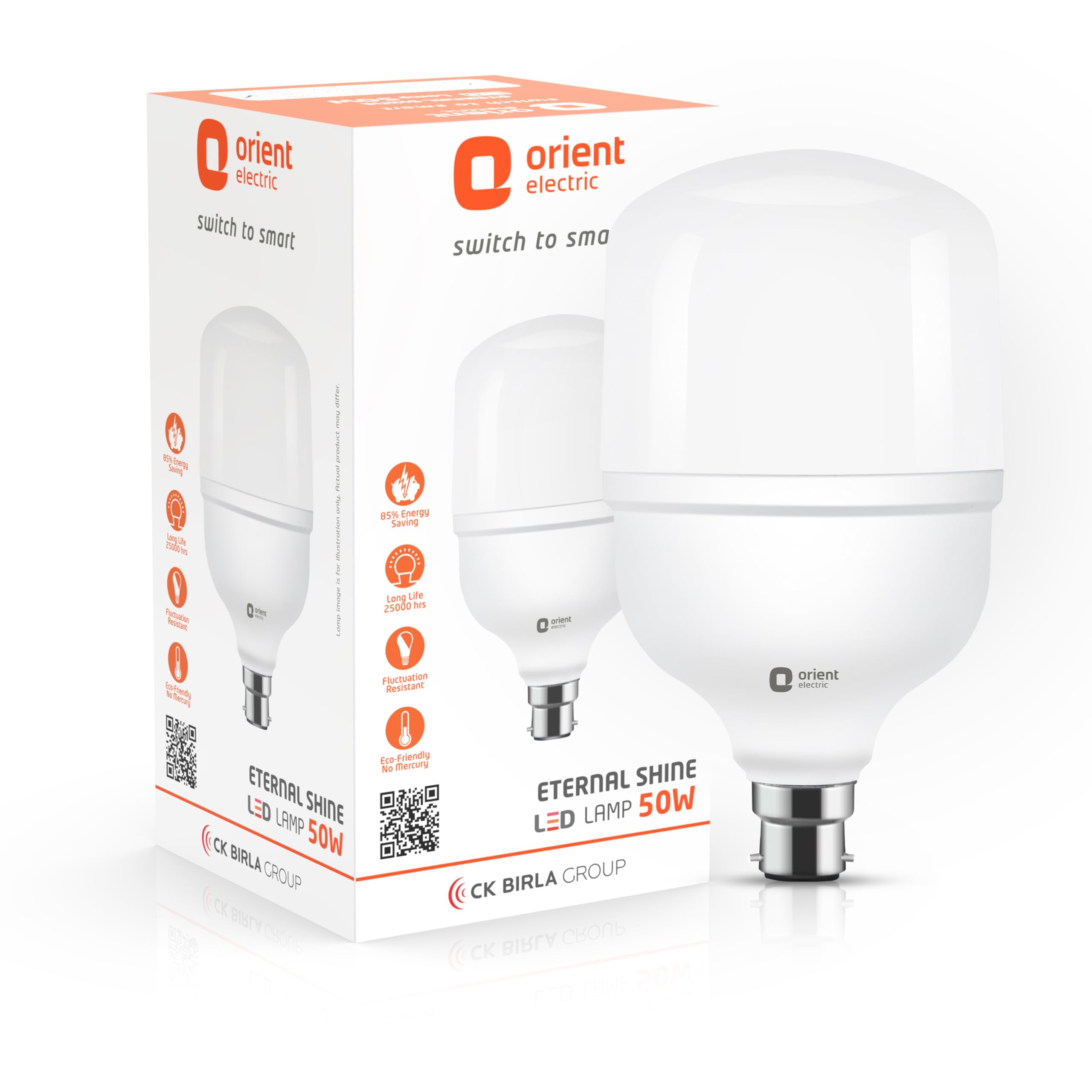 Orient Electric Eternal Shine LED Bulb | 50 Watts | 12 Months Warranty | Cool White (Pack of 1) | 25000 Hours + 180 degree coverage | BIS Certified-image-3