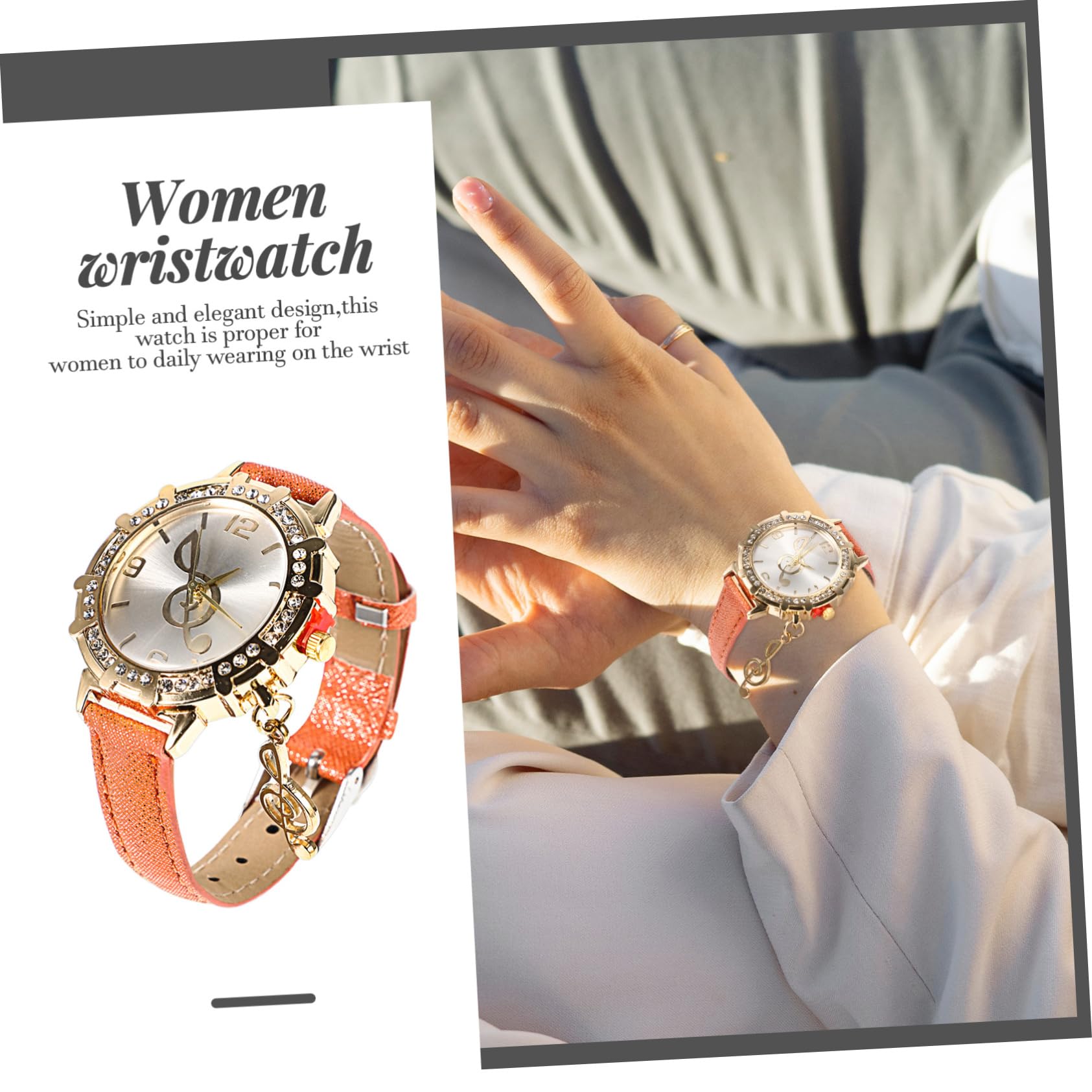 ifundom 3 Piezas Cinturón Reloj De Diamantes Relojes De Mujer Reloj De Pulsera De Mujer Reloj De Pulsera De Metal Relojes De Banda De Cuero Tipo De Movimiento Cuarzo Chica Ropa De
