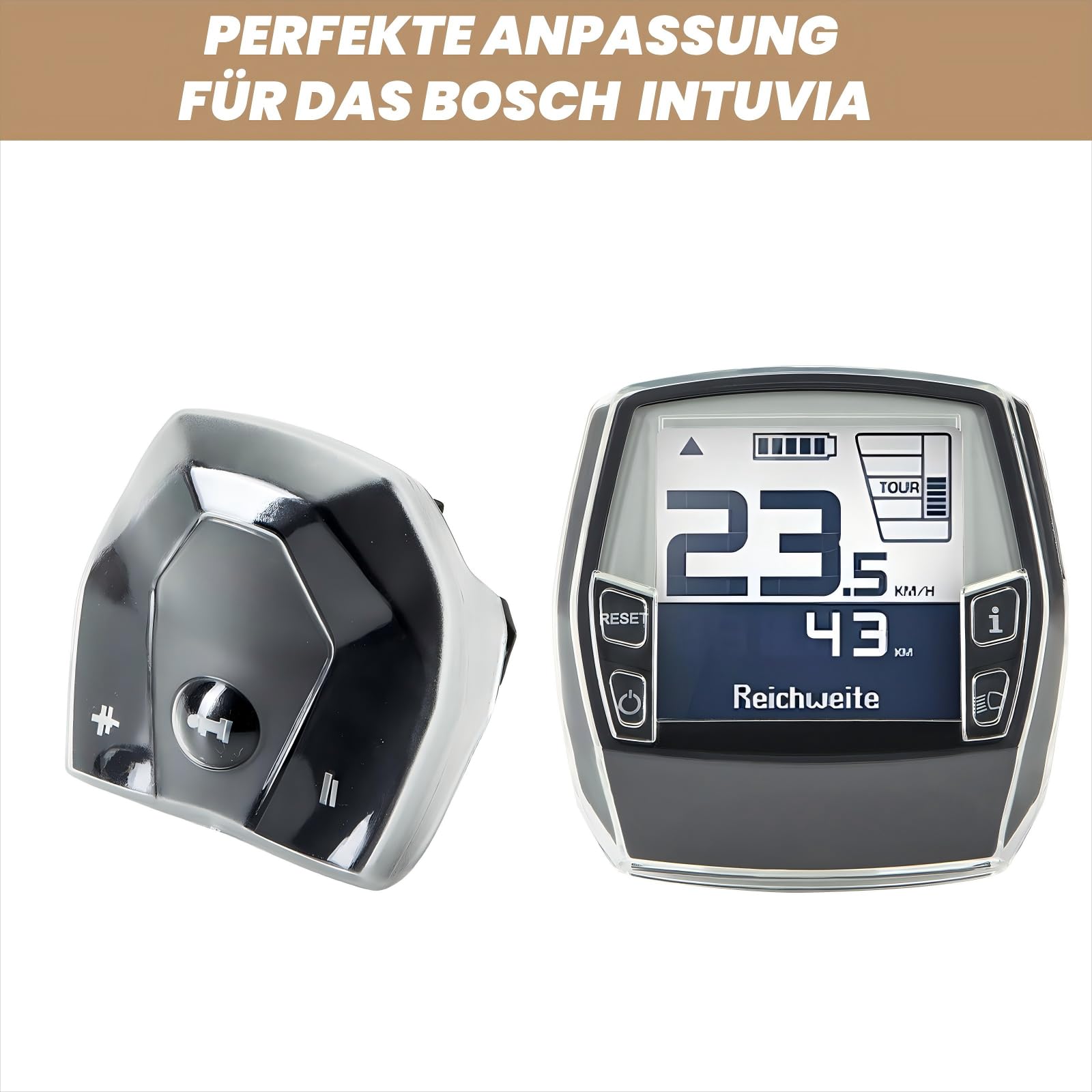 Cover Display Bici Elettrica Custodia Silicone Per Bosch Intuvia 100 - Protezione Antiurto, Nera, Compatibile Al 100% Protezione Display