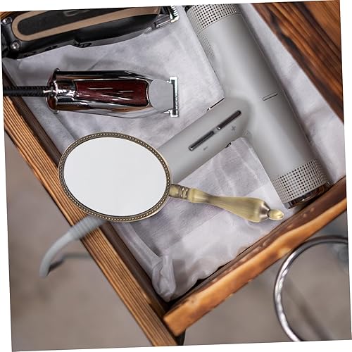 Vintage Handheld Makeup Mirror - Portable Travel Cosmetic Mirror