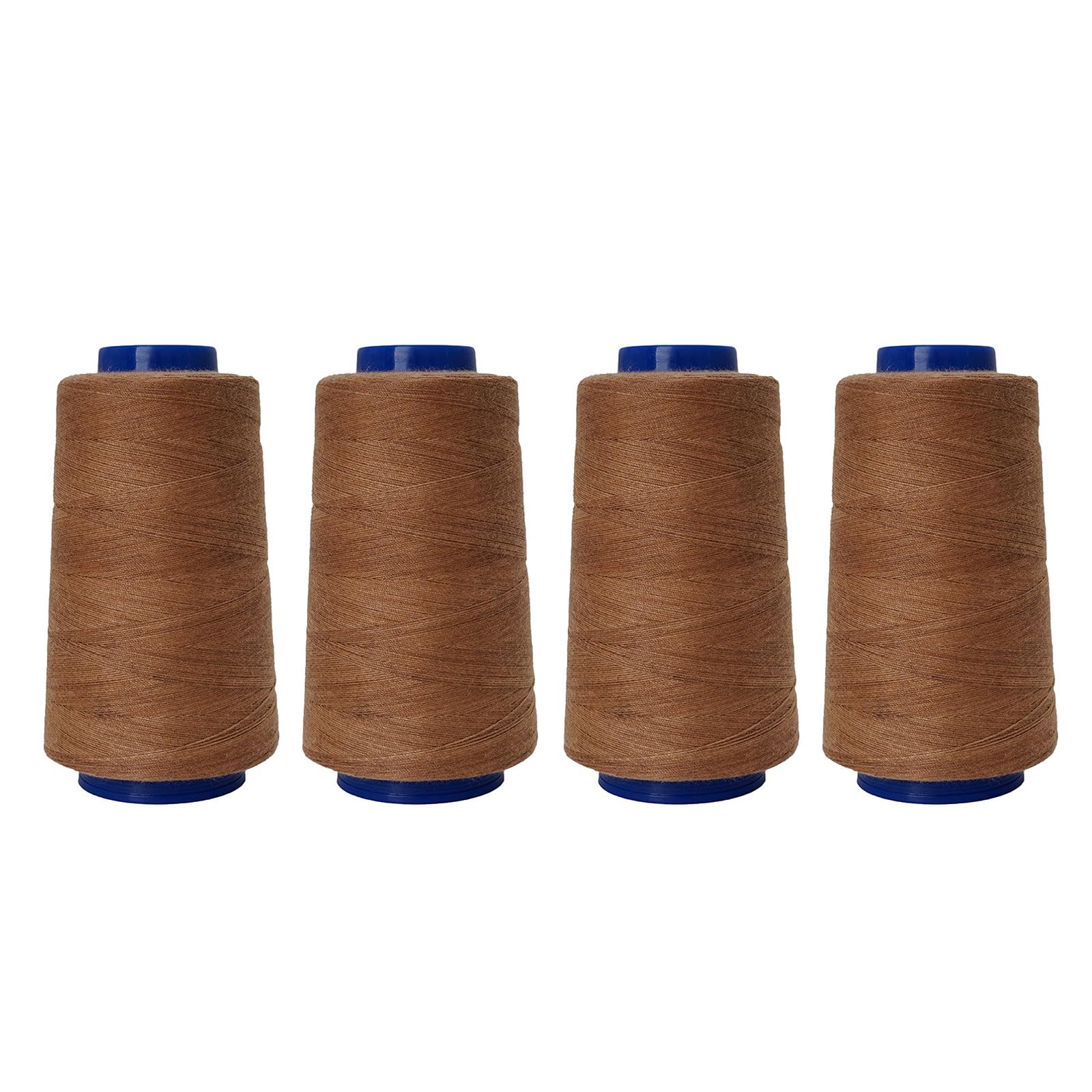 Tsophreniq Khaki 4 Spools Of Polyester Thread Embroidery Machine Thread 1000Yds Each For Sewing Machine Hand Stitching Needlework Project Professional Tailoring