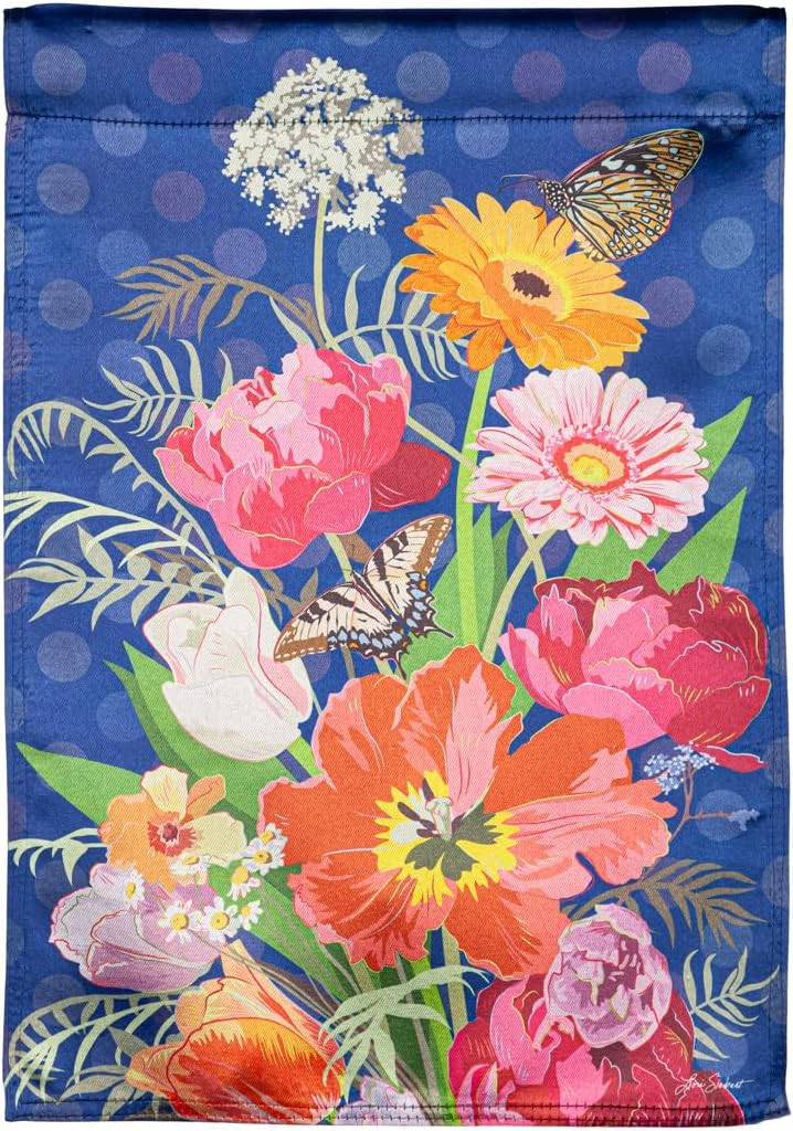 Evergreen Flag,Bloom Boldly Lustre House Flag,29X0.02X43 Inches