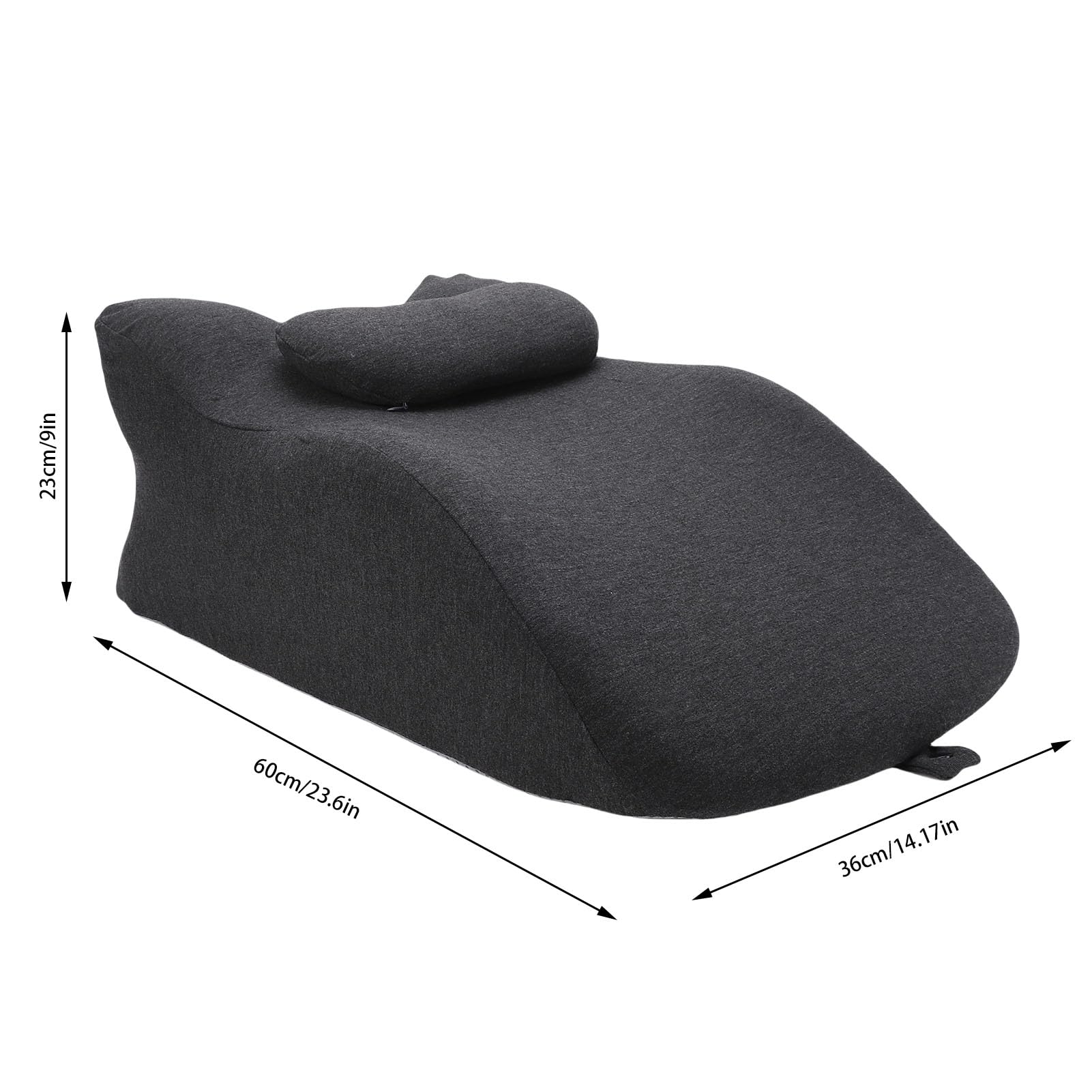 Fockety Poduszka klinowa do leżenia na brzuchu, ergonomiczna, przenośna poduszka z pianki memory do siedzenia, leżenia, opierania się i na brzuchu, wielofunkcyjna, zmywalna
