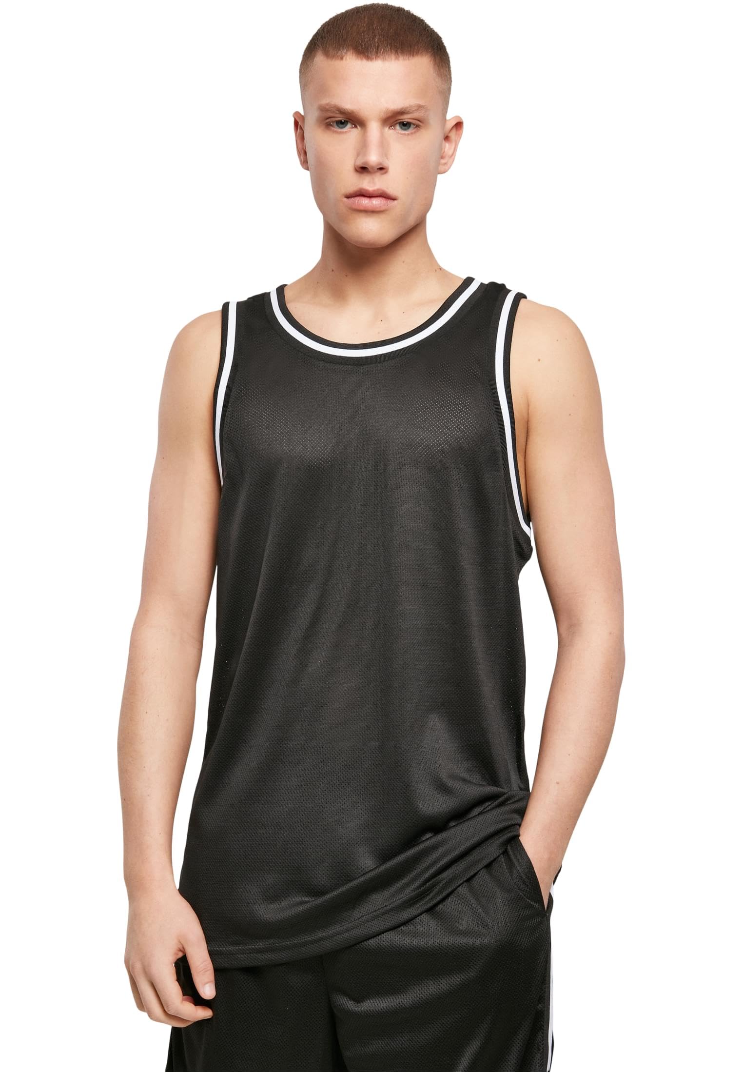 Mesh Tanktop Build Your Brand transpirable con cuello alto de protección masculina 7