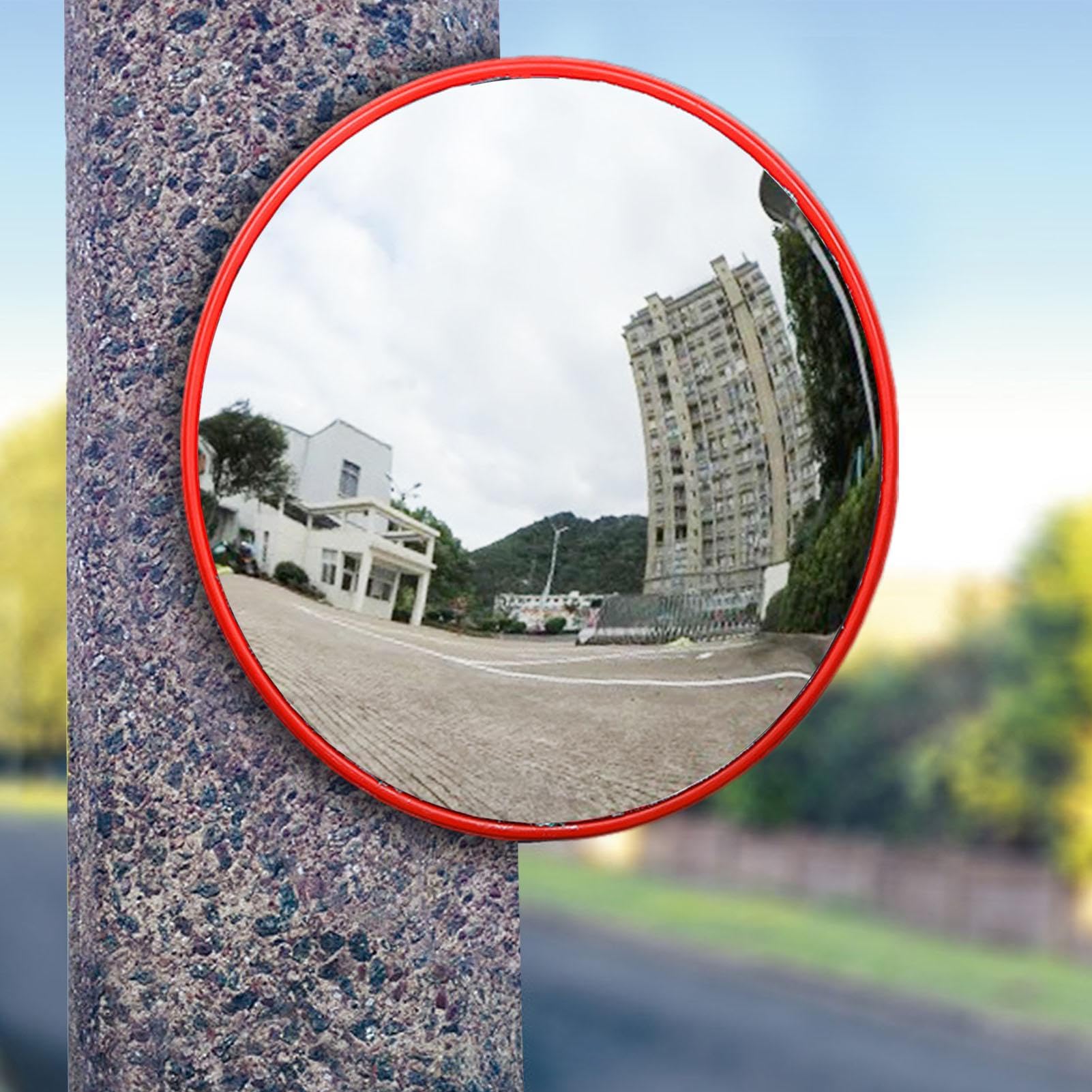 Specchio di ingresso - Specchio di sicurezza da 22 pollici | Ampia vista | in policarbonato: convesse per interni ed esterni per accessi, garage, strade, parcheggi,