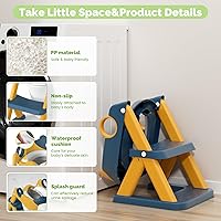 Vista 2 de COOSEYA Asiento de inodoro, asiento de entrenamiento de baño para niños pequeños, entrenamiento de baño 2-en-1 mejorado para niños y niñas