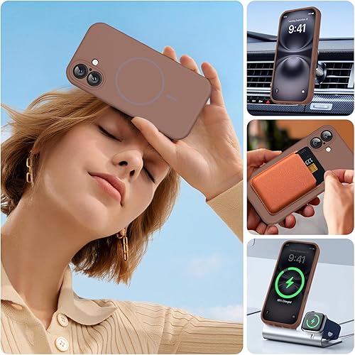 Miniatura 393 de Miracase - Funda diseñada para iPhone 11 con protector de pantalla, funda de goma de silicona líquida, protección total contra caídas y a prueba