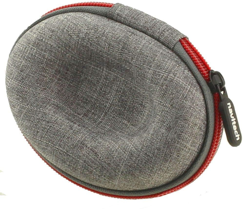 Navitech Hard Protective Grey with Red Zip Smart Watch Case Compatible with Garmin f?nix 6 - Pro and Sapphire Editions 51mm (with Soft Non Scratch Interior)