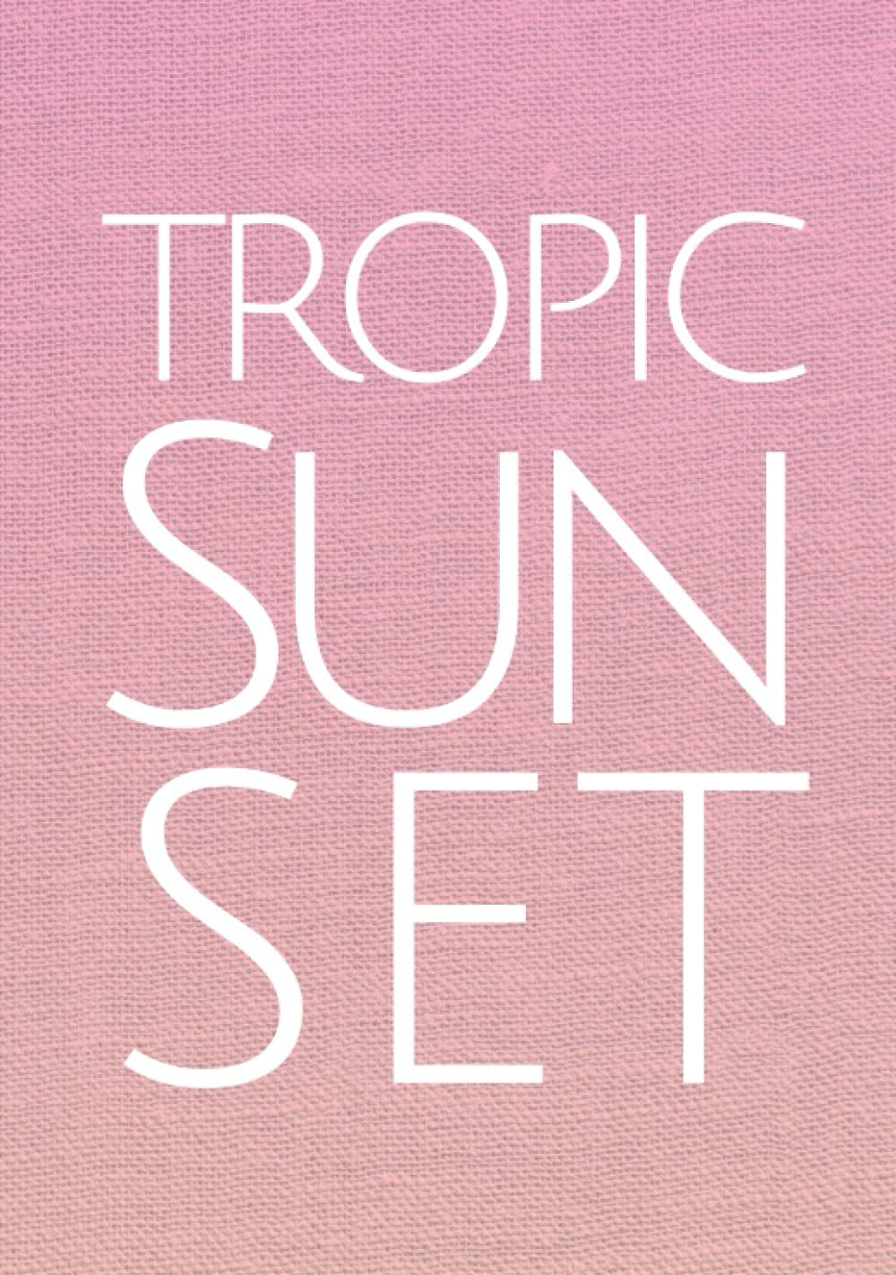 Tropic Sunset: Pink Ombre Linen Decor Book for Coffee Table Shelves and Ottoman | Home Statement Piece for Interior Design and Staging (Bold Linen