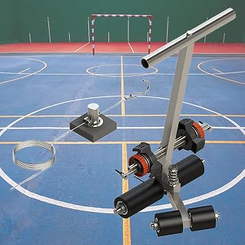 Court Line Tape Machine, Hand Push Floor Tape Applicator, Basketball Court Stencil Kit, for Concrete, Driveway, Asphalt, Width Adjustable