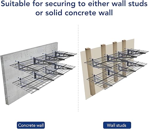 Miniatura 6 de FLEXIMOUNTS - Repisas de pared para garaje, 2 unidades