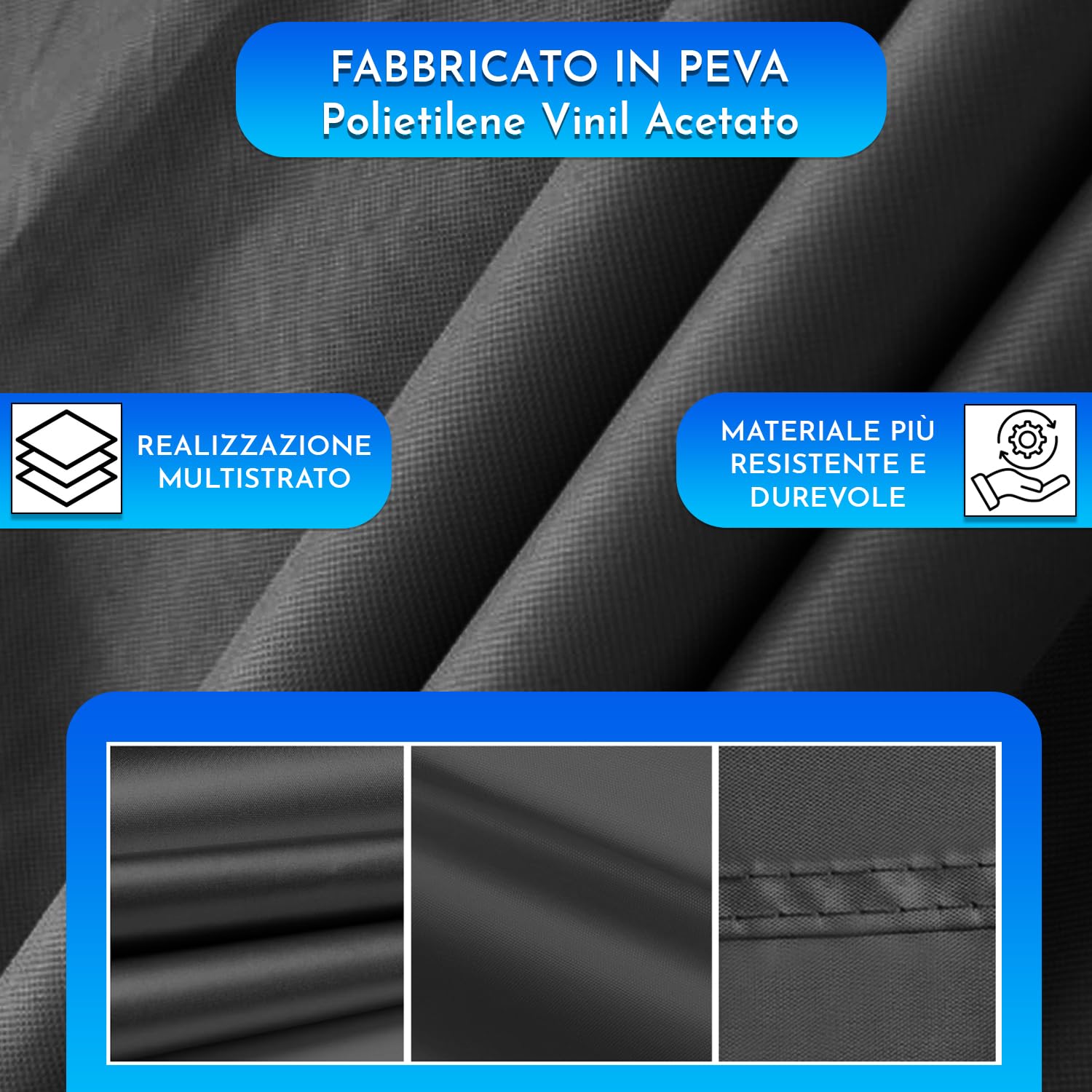 Copri bicicletta da esterno impermeabile Materiale PEVA 240 x 140 cm Protegge da sole pioggia polvere Nero