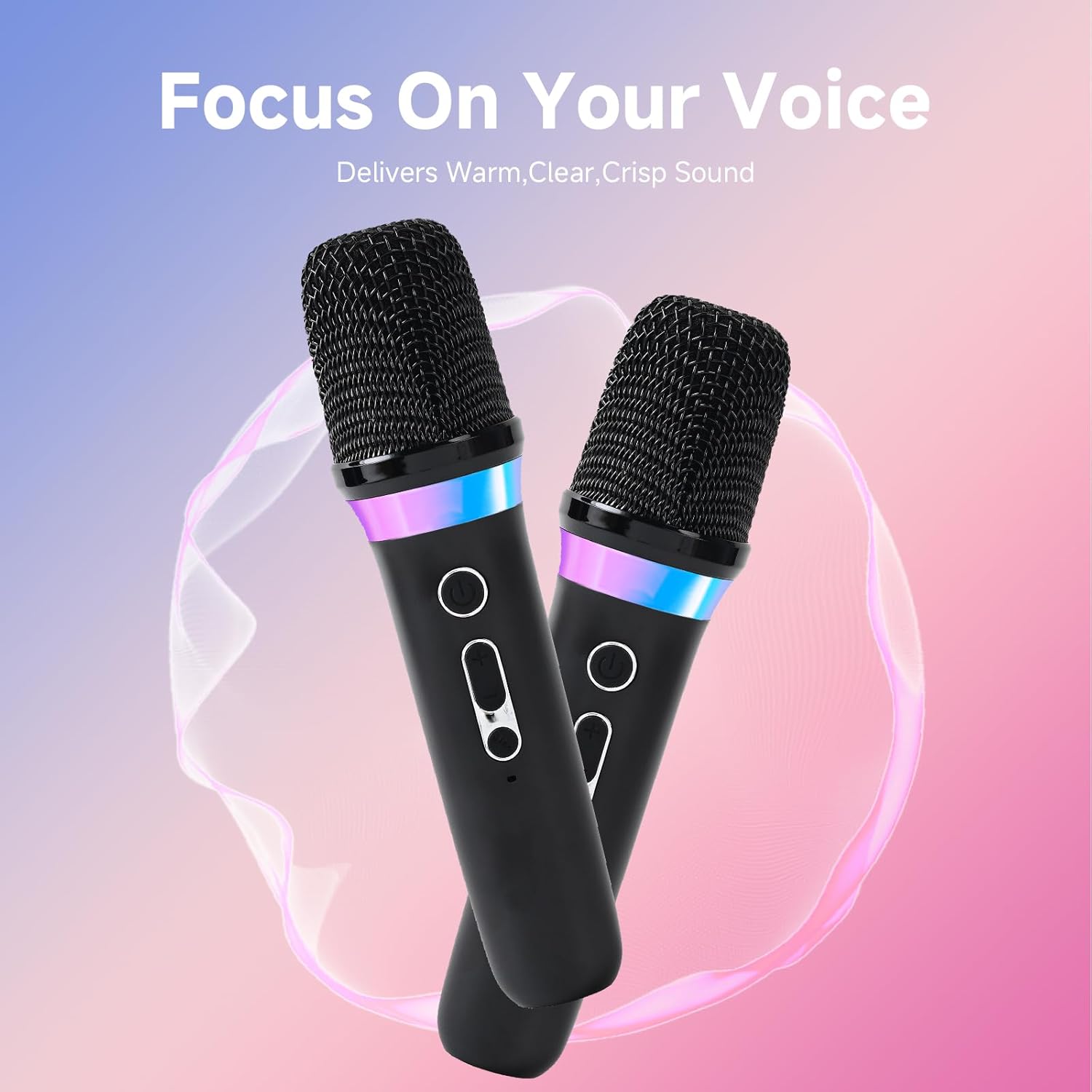 Car Karaoke Microphone,Dual Handheld Rechargeable Mic with 3.5mm Aux in and Out Receiver,Volume Control Karaoke Microphone for Singing, Speech - Image 7