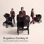 Bugaboo Donkey 6 Poussette tout-terrain simple à double pour nouveau-nés et tout-petits (Cocoa Brown)