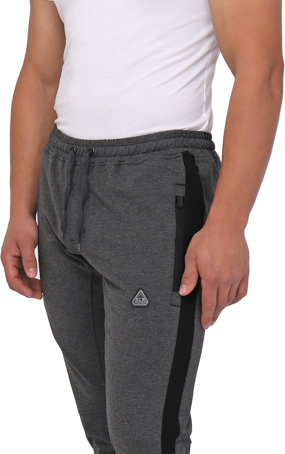 SCR SPORTSWEAR Tall Jogger Sweatpants for Men - Mens Athletic Pants with Zipper Pockets - Image 3