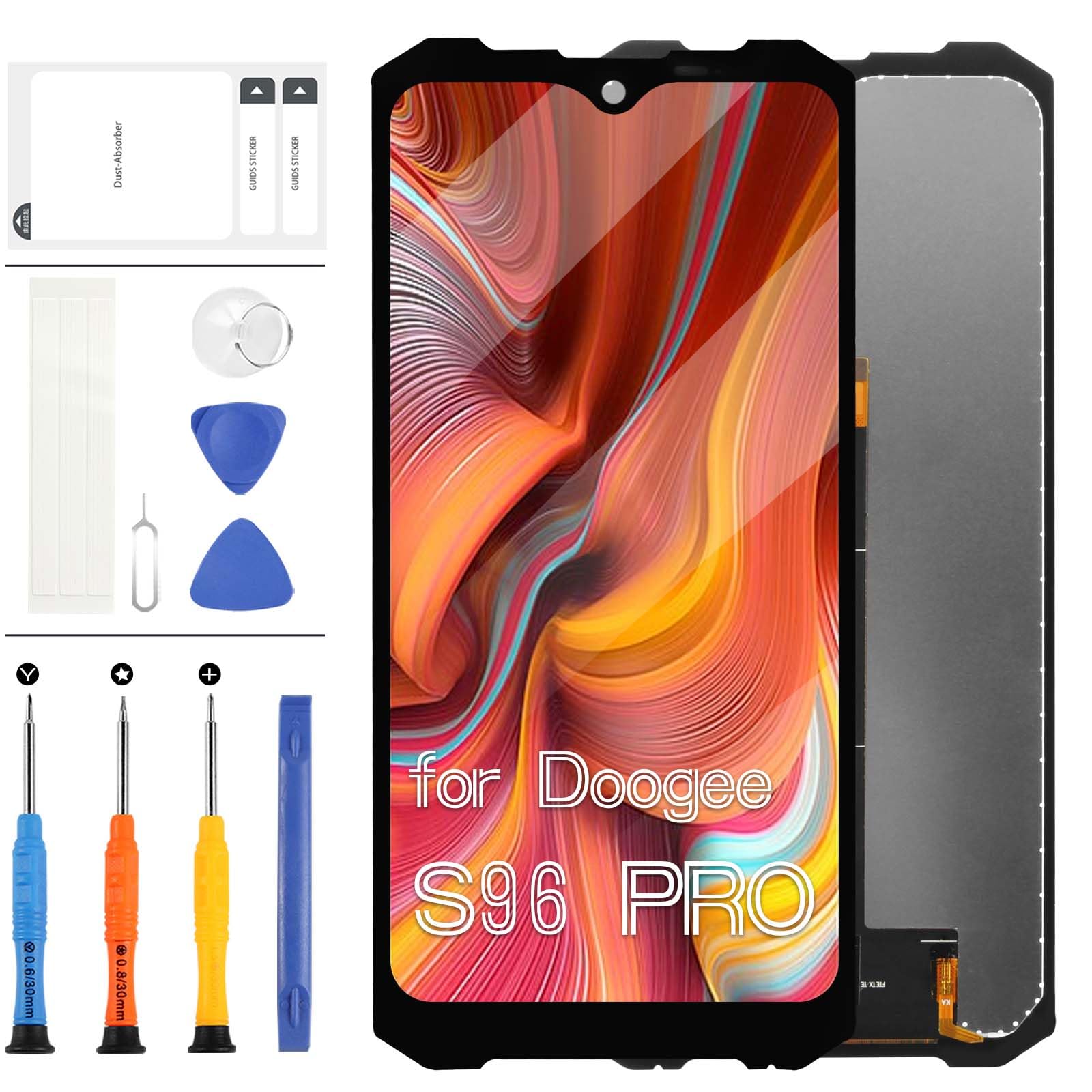 Display LCD + Kit Riparazione Per Doogee S96 PRO – Schermo 6,22 Pollici Con Pellicola Temperata - 4