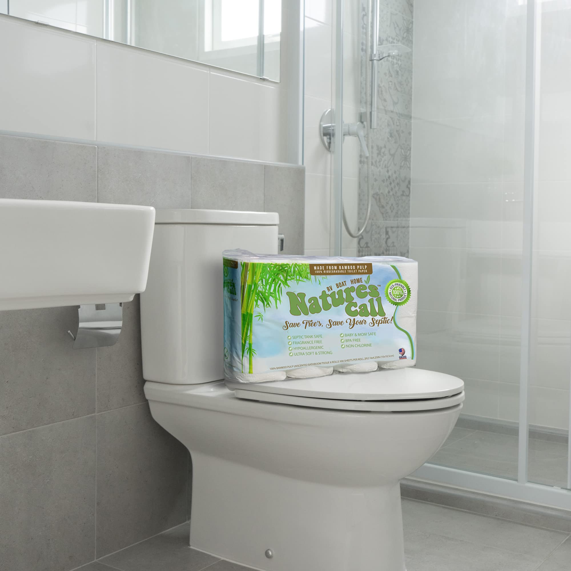 RV, Boat, and Home 100 Bamboo Toilet Paper by Nature's Call Soft