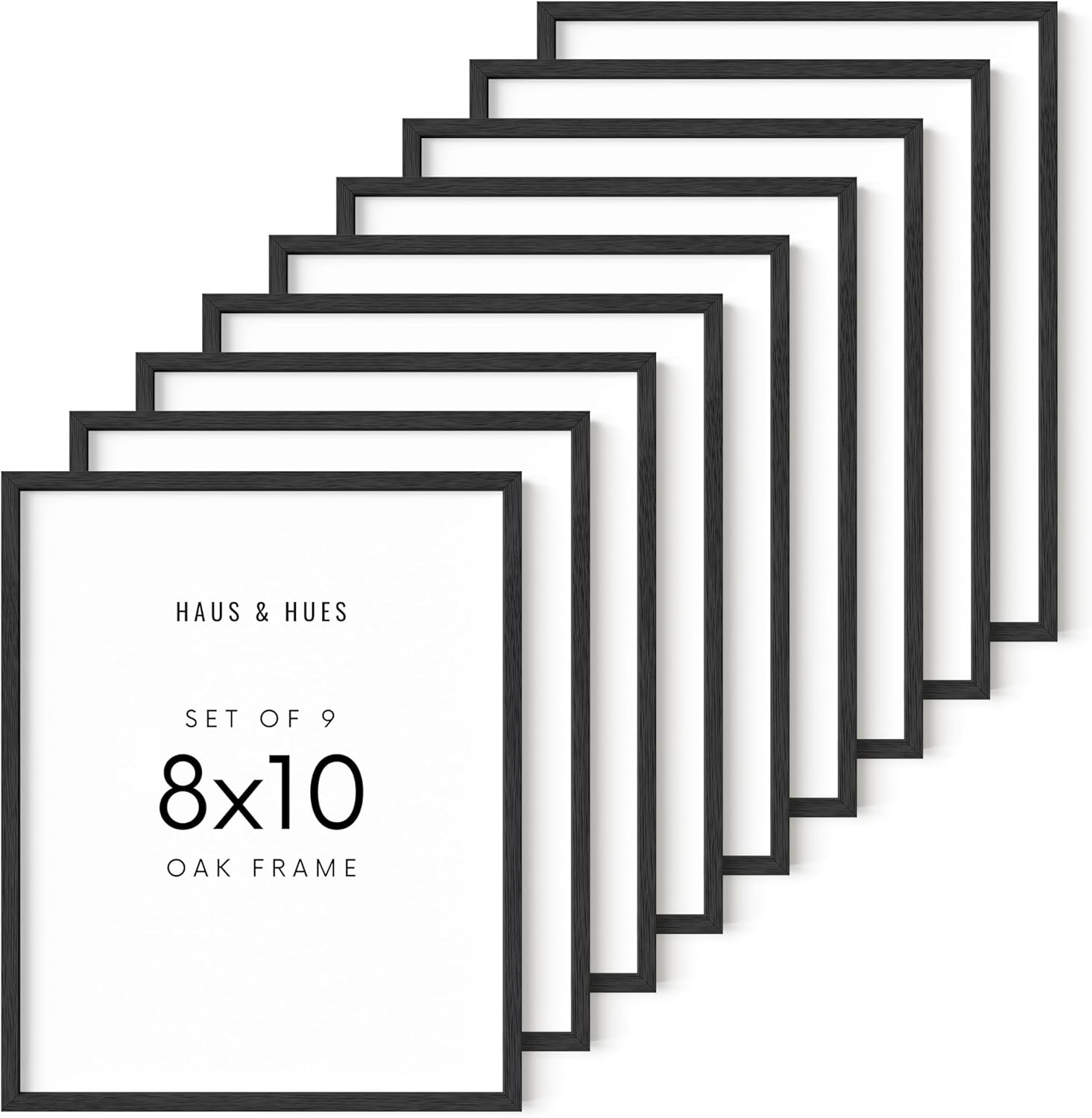 HAUS AND HUES Modern 8x10 Picture Frame Black Set of 9