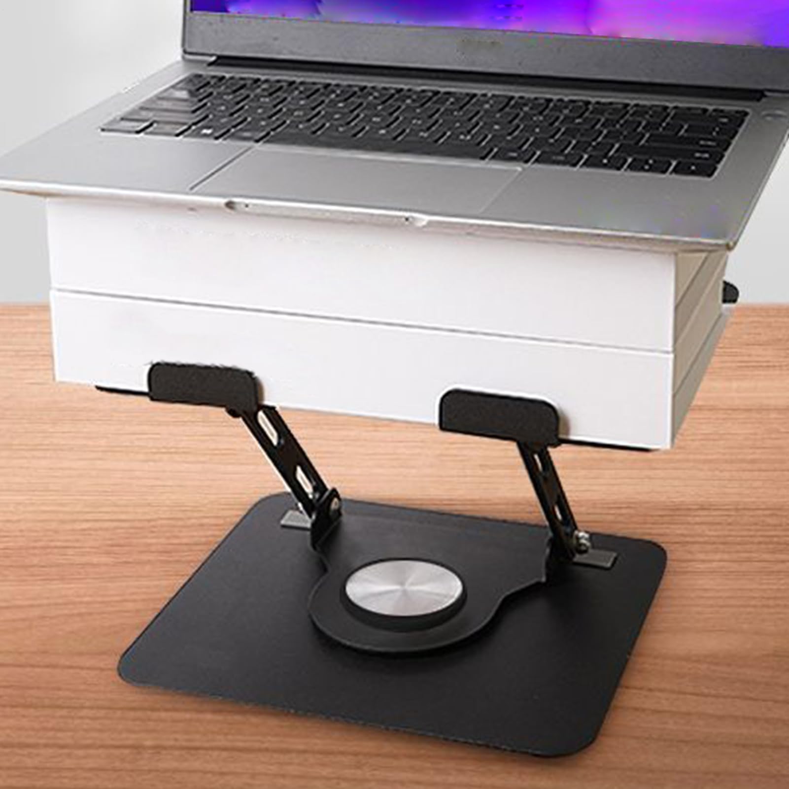 Supporto Regolabile Laptop Portatile Regolabile a Rotazione 360° Ergonomico | Supporto raffreddante notebook per Ufficio Domestico, Studio in Casa, Camera da , Soggiorno, Computer, Laptop