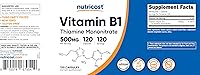 Vista 6 de Vitamina B1 Nutricost (Tiamina) 0,018 oz, 120 cápsulas, 1 botella, 1