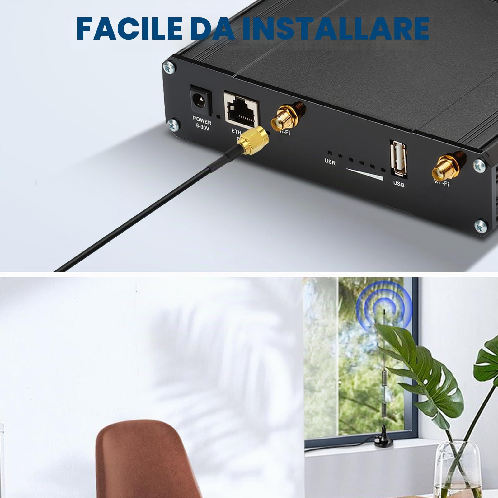 HENGBIRD Cavo Di Prolunga SMA RG174 3 M – Connettore SMA Maschio-Femmina Per Antenne 4G/5G, WiFi, GPS E SDR - 3