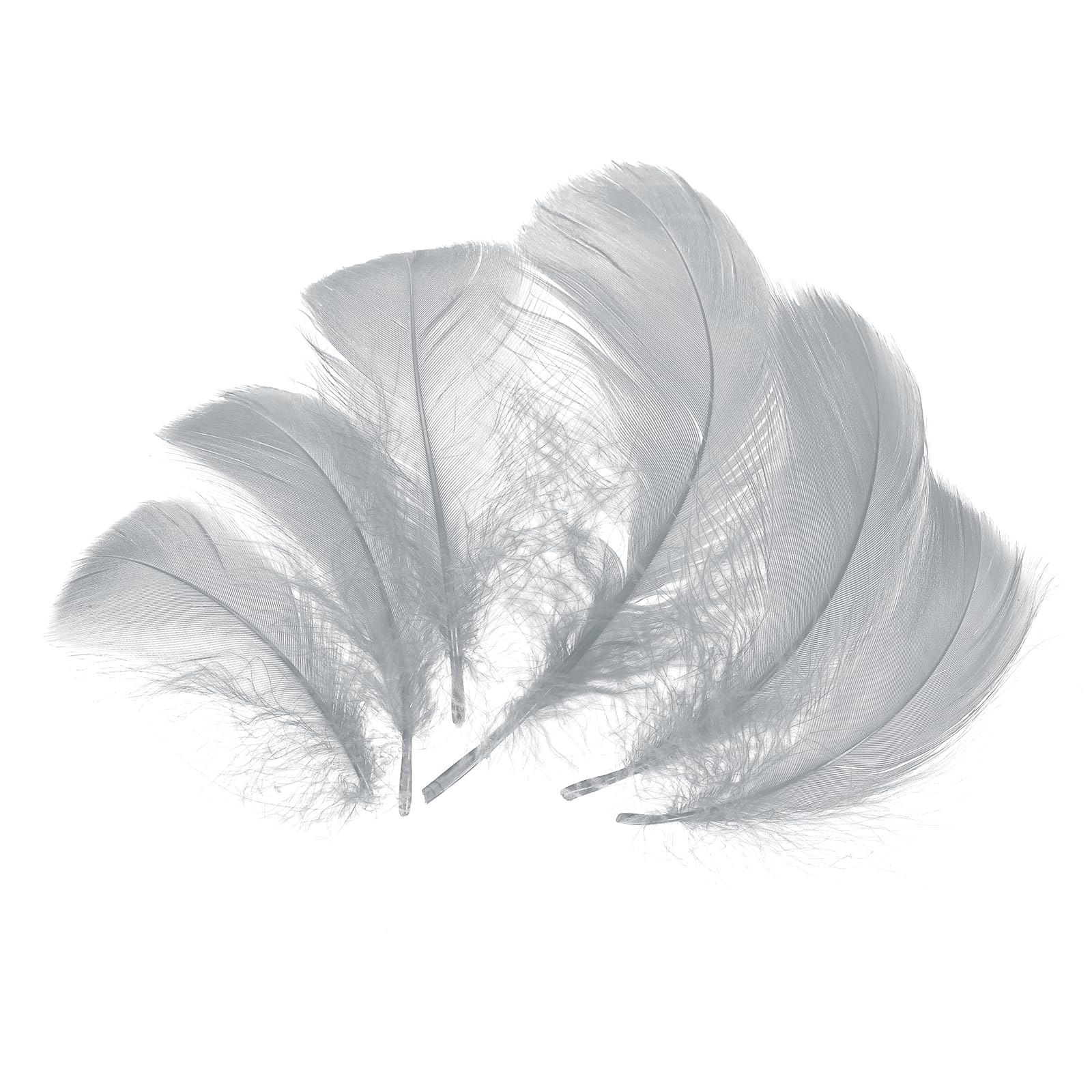 sourcing map 100Pcs Gray Craft Feathers, 3-6 Inch Colored Feathers for Crafting, Fluffy Feather Bulk for DIY Crafts, Dream Catcher Supplies, Wedding Party Decoration