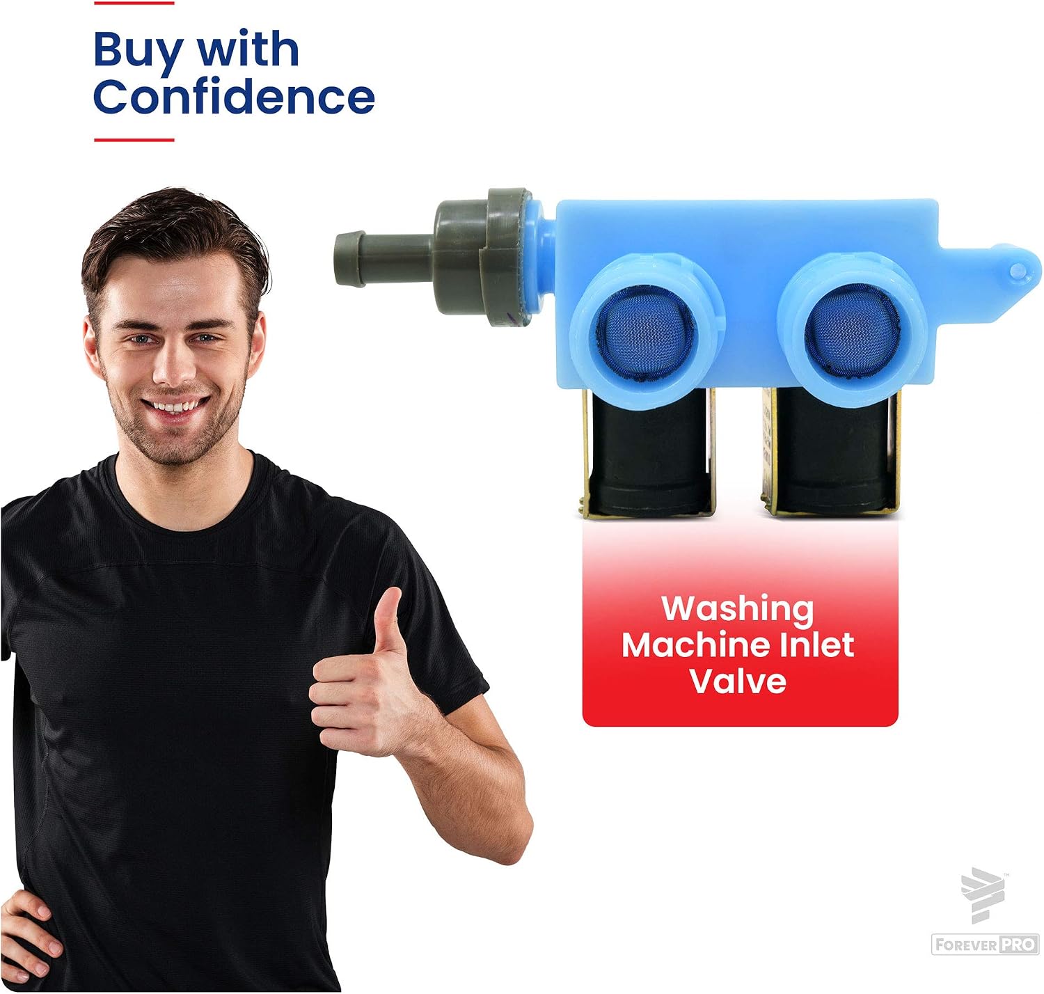 ForeverPRO 8181694 Inlet Valve for Whirlpool Washer 906483 AH391478 EA391478 PS391478
