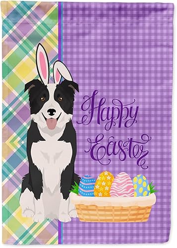 Caroline's Treasures WDK4941GF - Bandera de Pascua con borde blanco y negro, tamaño de jardín, multicolor