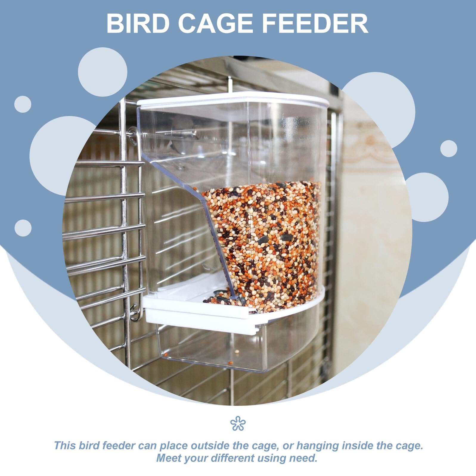 Levemolo Mangiatoia Per Uccelli Antispreco Automatica Per Pappagalli Contenitore Capiente Design Antischizzi Per Uso Interno Ed Esterno Gabbie Uccellini