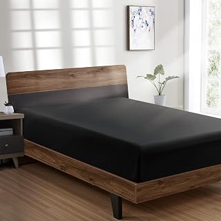 FreshCulture Twin Fitted Sheet in Black