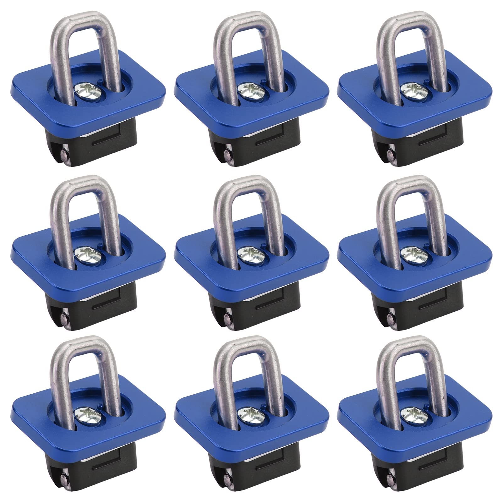 Ausla 9 Anclajes de Amarre para Caja de Camión, Acero Inoxidable, Capacidad de Carga de 1000 Libras, Crean Puntos de Amarre Seguros para Silverado 2007-2021 (Blue)